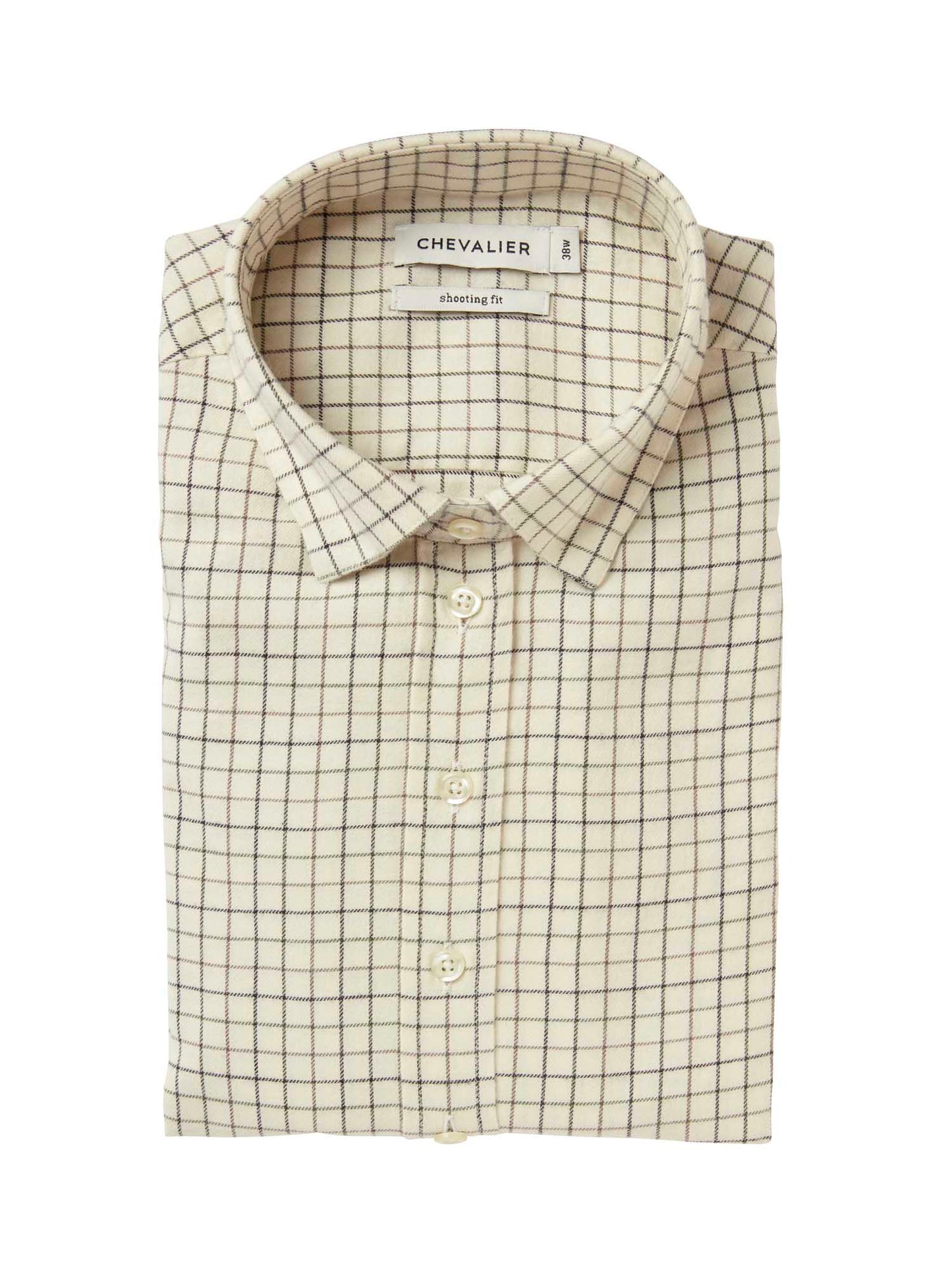 Dollis Shooting Fit Wool Shirt Women - Soft Green Tattersall - 2
