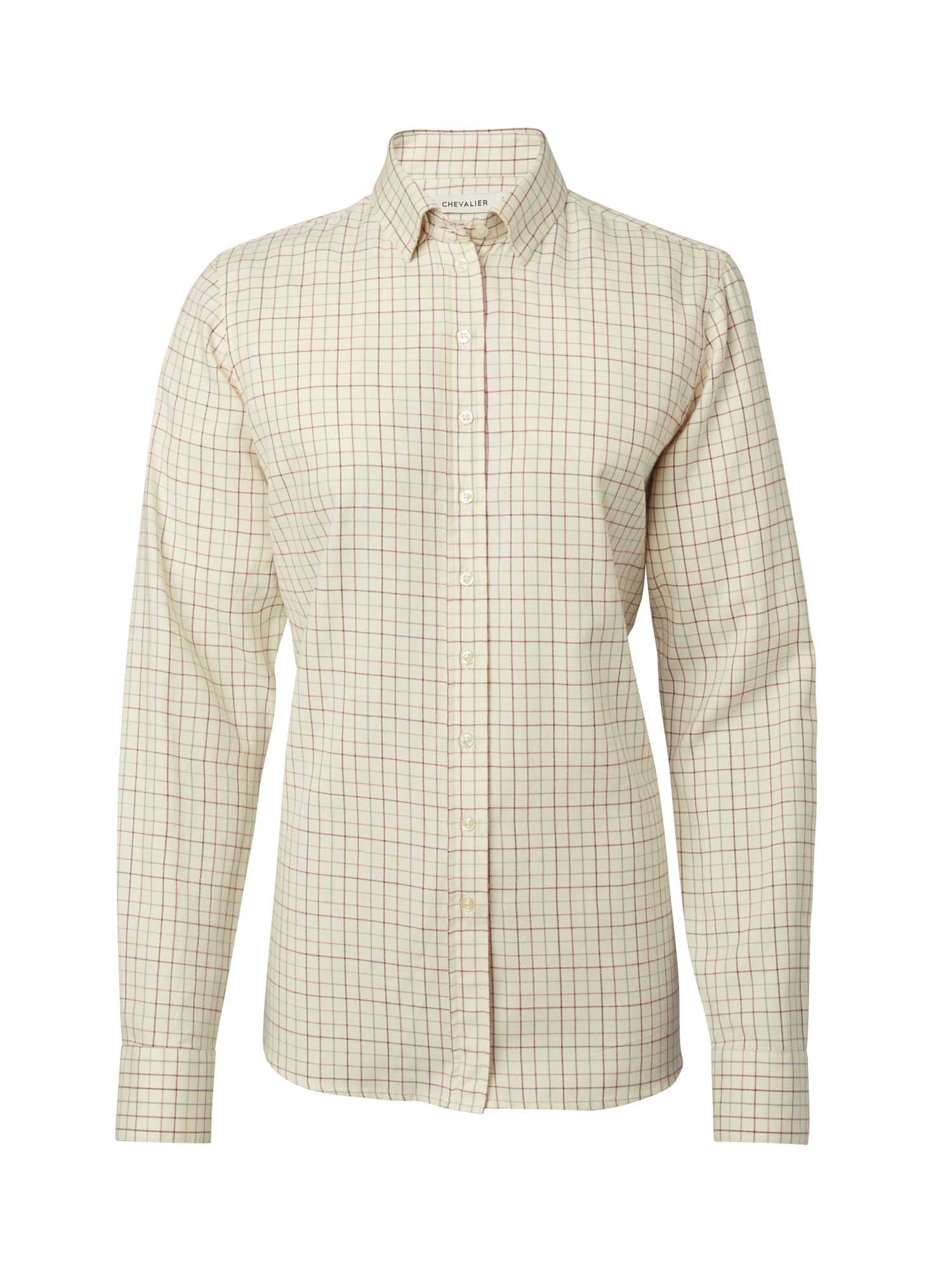 Dollis Shooting Fit Wool Shirt Women - Cherry Red Tattersall - 1