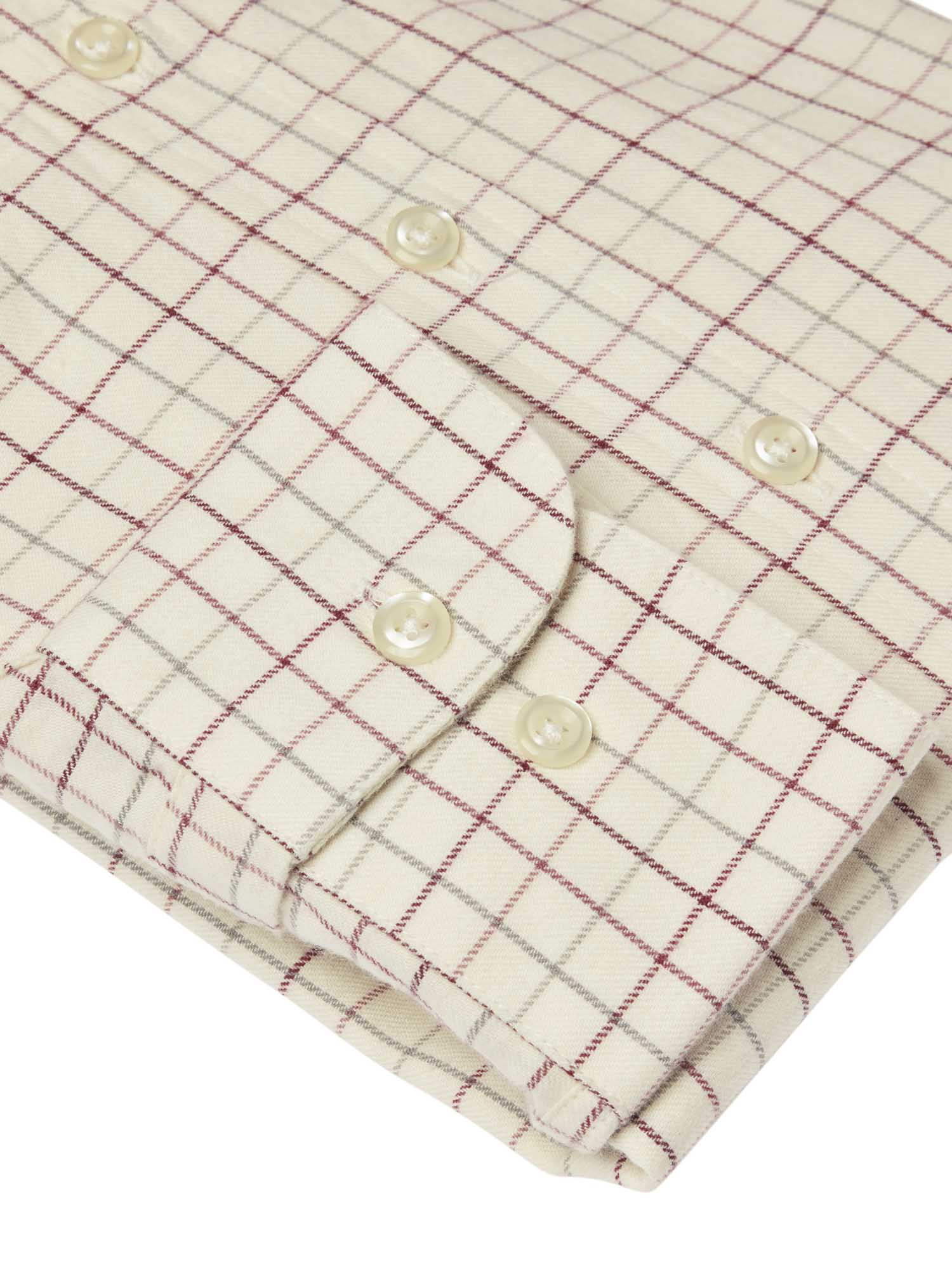 Dollis Shooting Fit Wool Shirt Women - Cherry Red Tattersall - 4