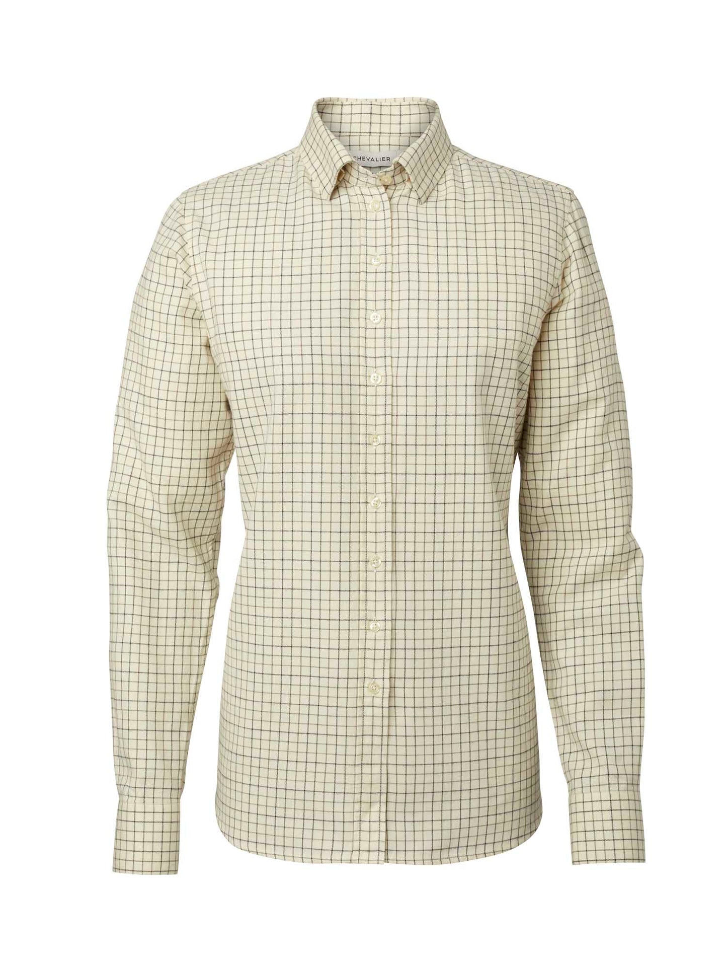 Dollis Shooting Fit Wool Shirt Women - Soft Green Tattersall - 1