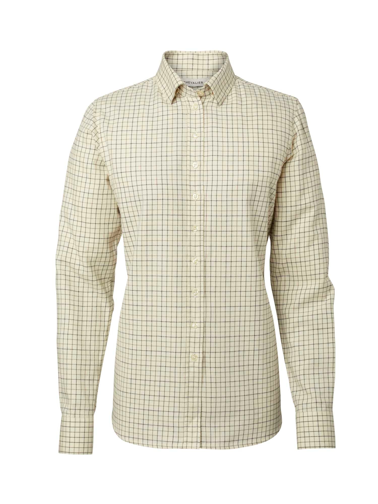 Dollis Shooting Fit Wool Shirt Women - Soft Green Tattersall - 1
