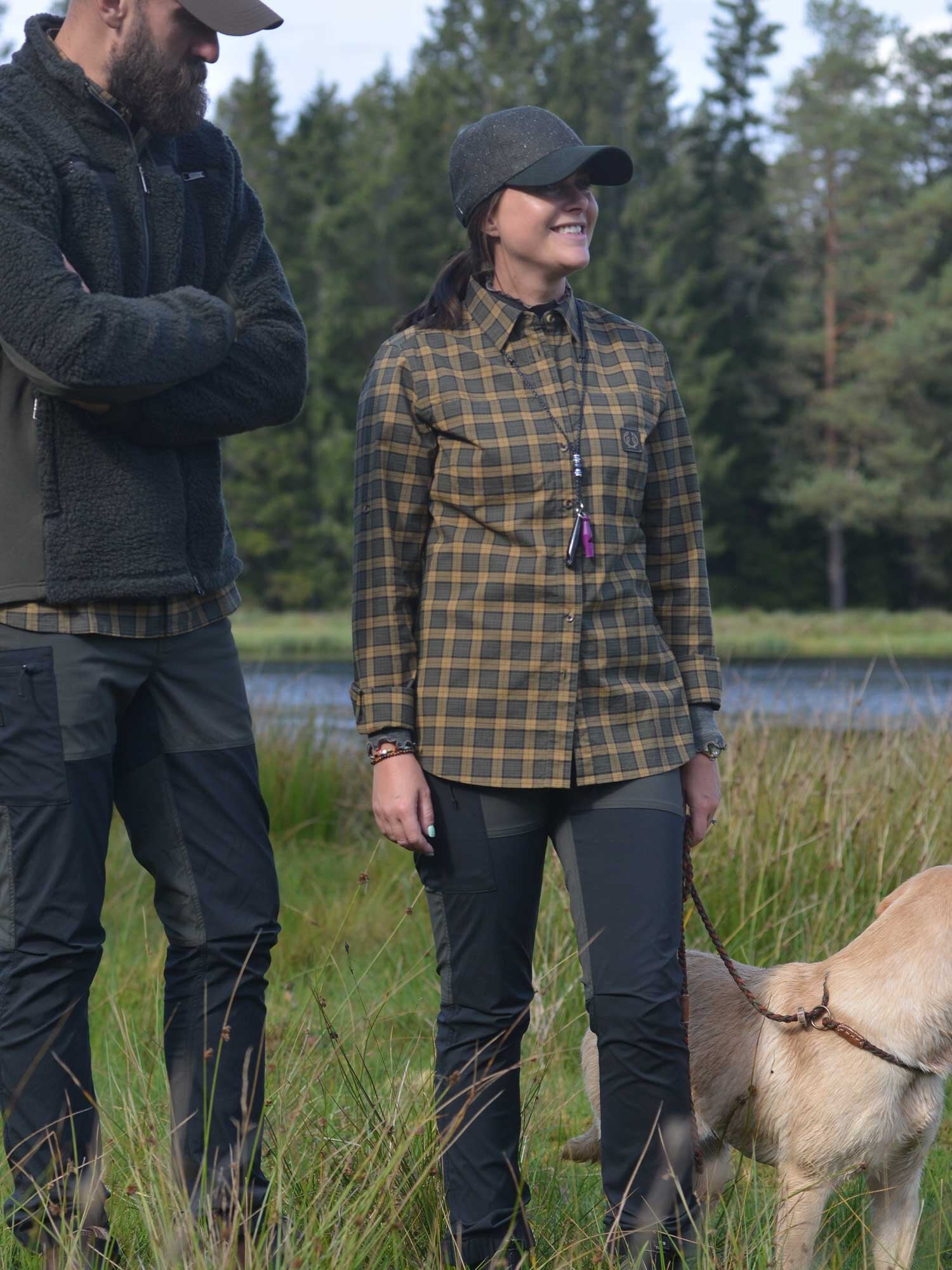 Creek Shooting Fit Coolmax Shirt Women - Moss Checked - 21