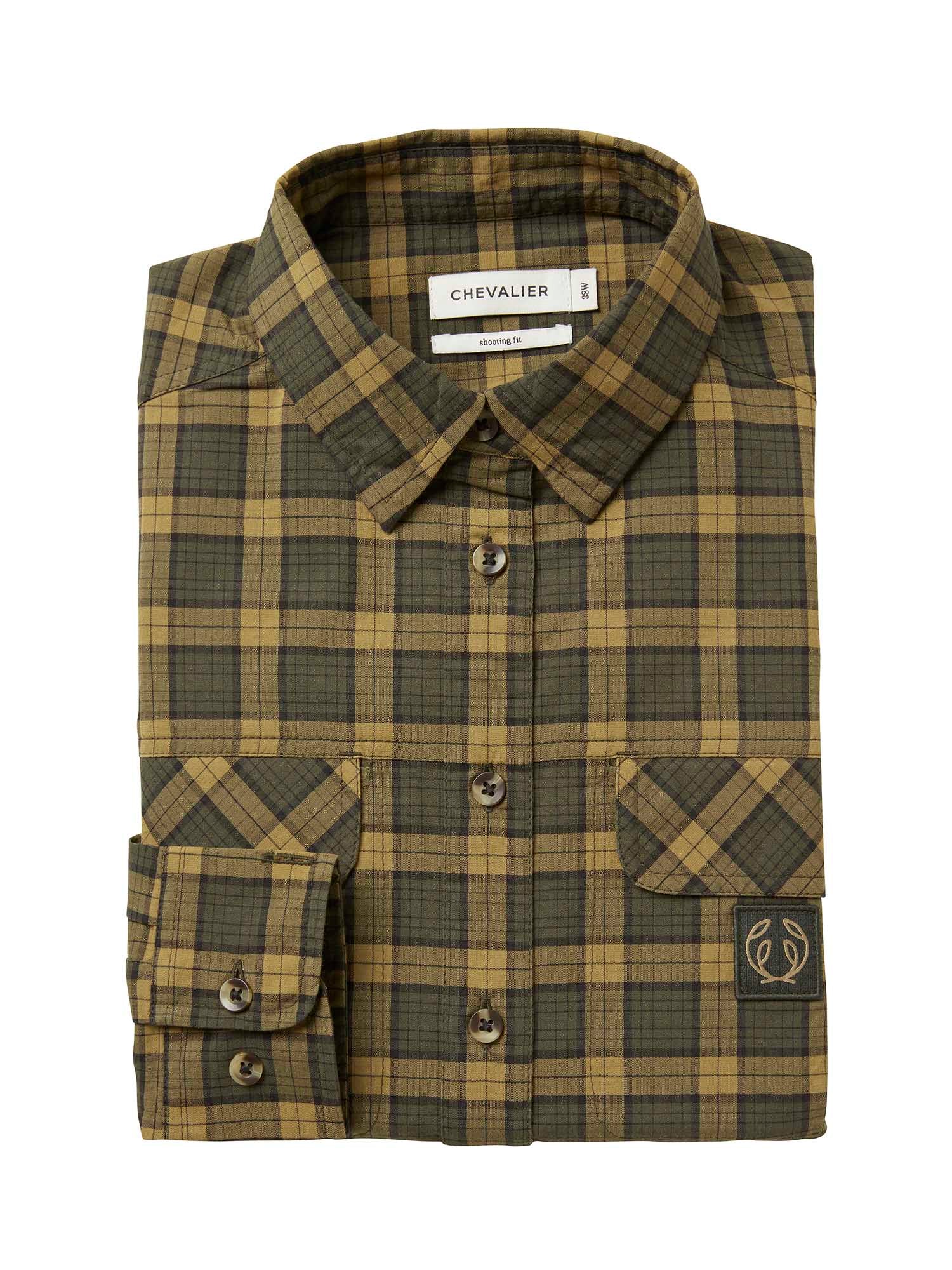 Creek Shooting Fit Coolmax Shirt Women - Moss Checked - 2