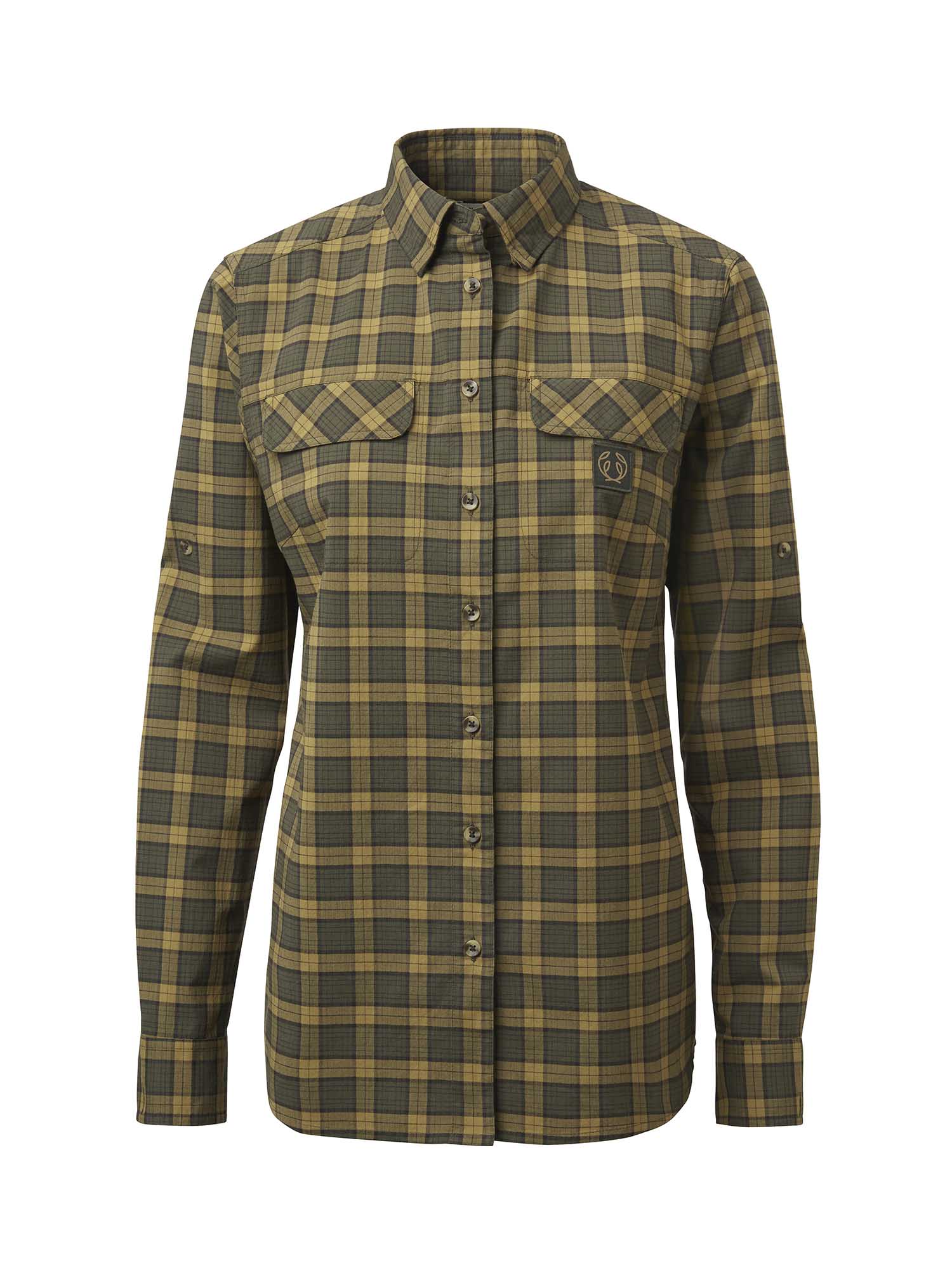 Creek Shooting Fit Coolmax Shirt Women - Moss Checked - 1