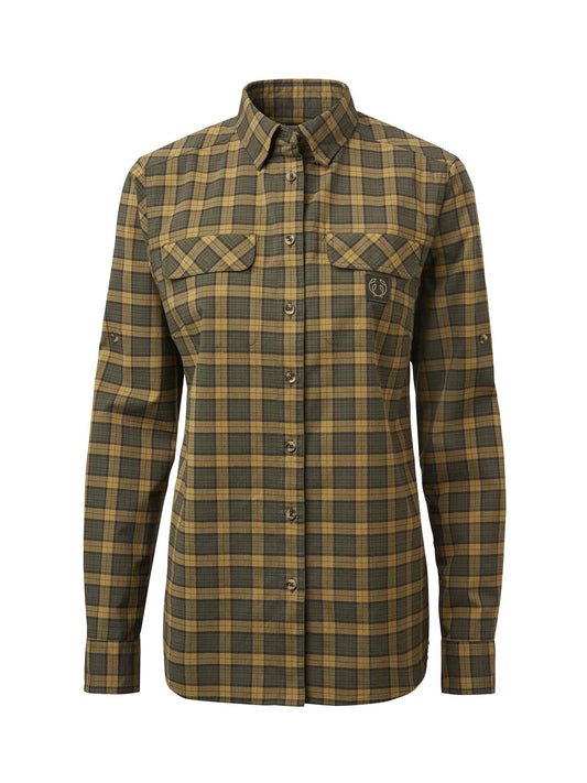 Creek Shooting Fit Coolmax Shirt Women - Moss Checked - 1