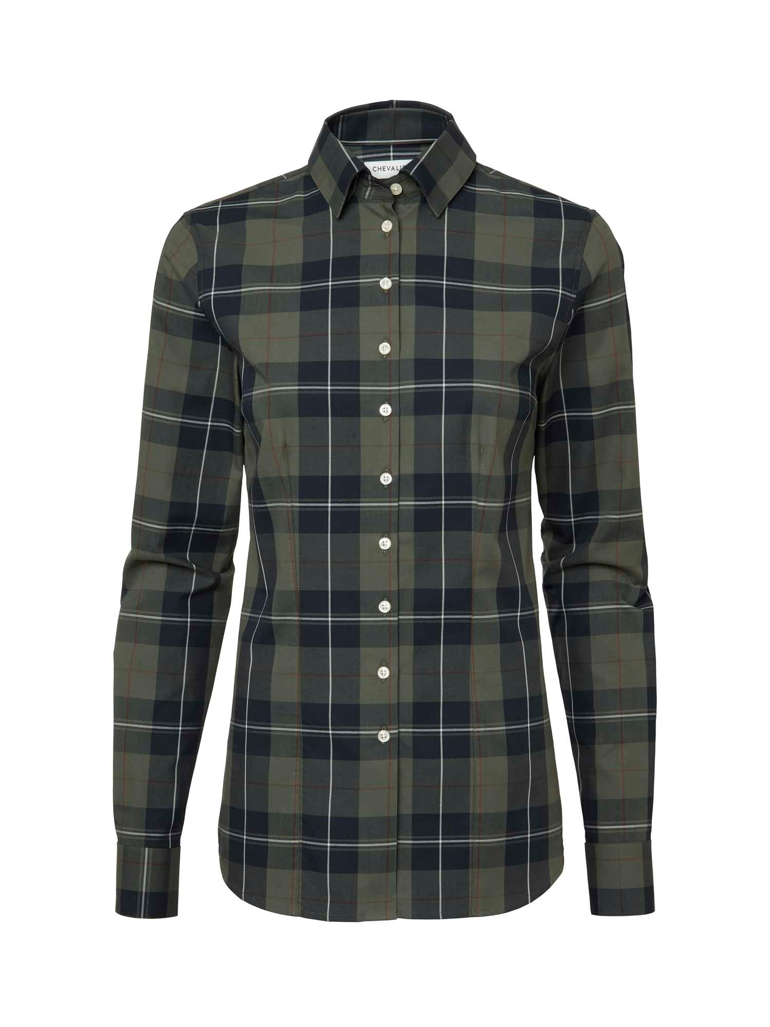 Madeley Contemporary Fit Shirt Women Chevalier Check - Dark - 1