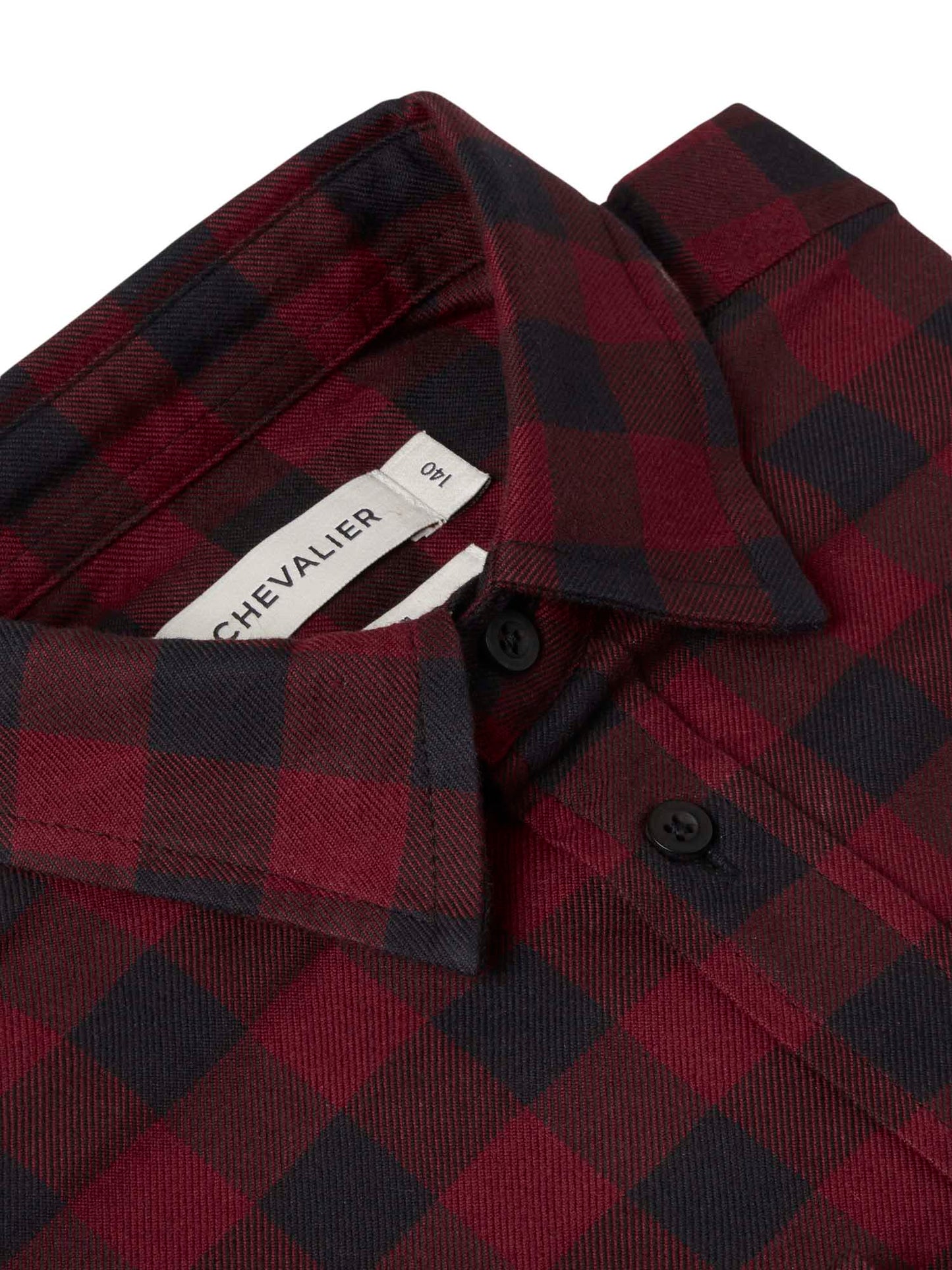 Ferret Flannel Shirt Junior - Berry Red Checked - 3