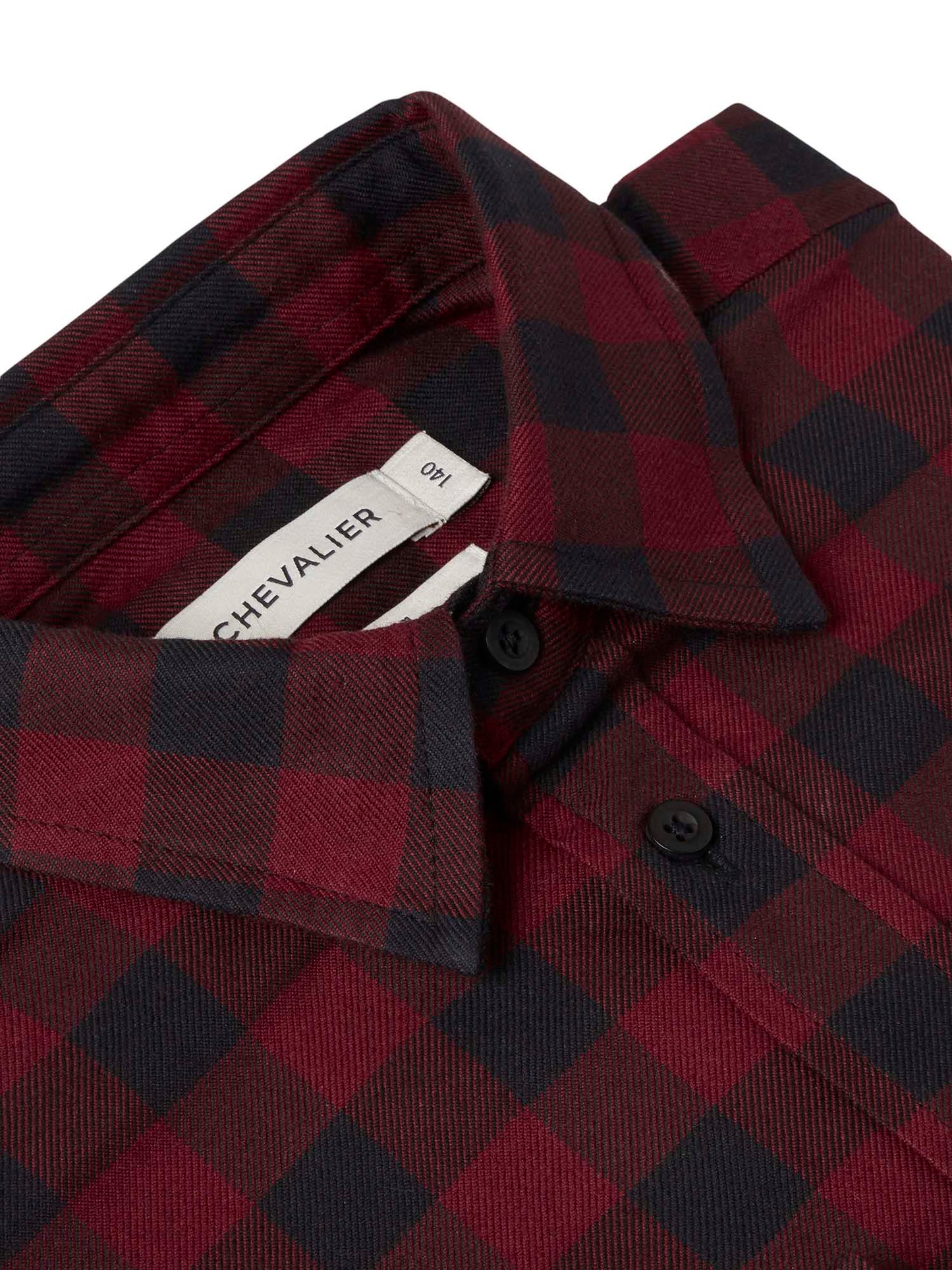 Ferret Flannel Shirt Junior - Berry Red Checked - 3