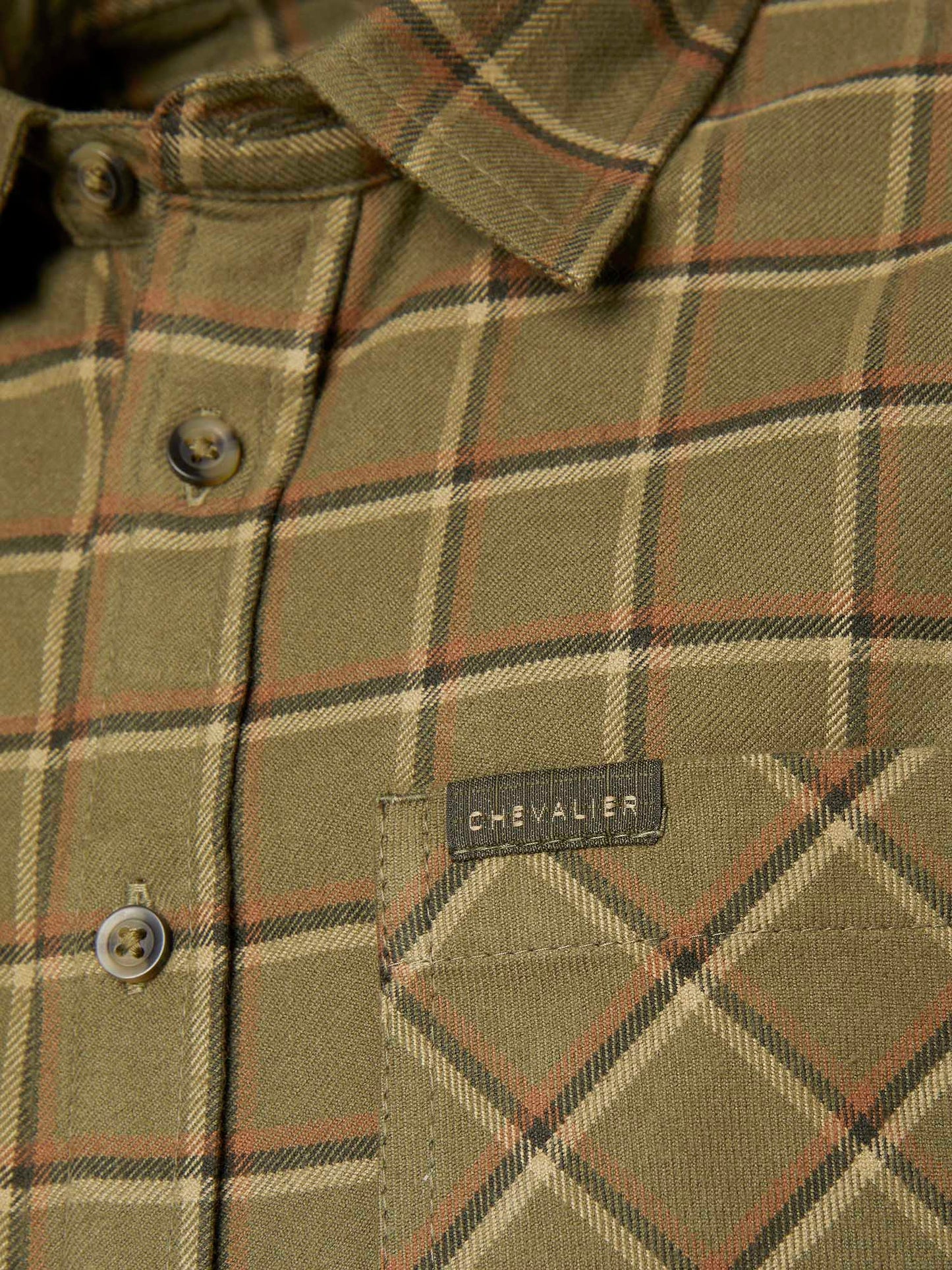 Ferret Flannel Shirt Junior - Field Green Checked - 5