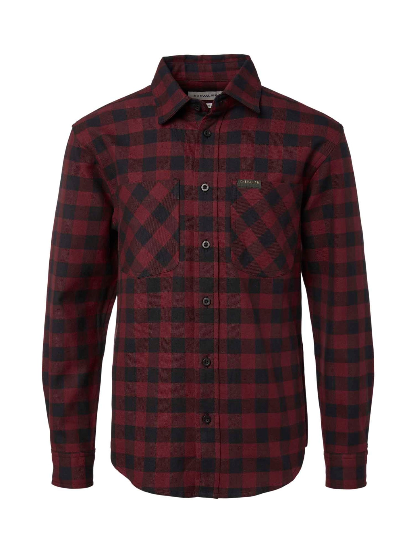 Ferret Flannel Shirt Junior - Berry Red Checked - 1