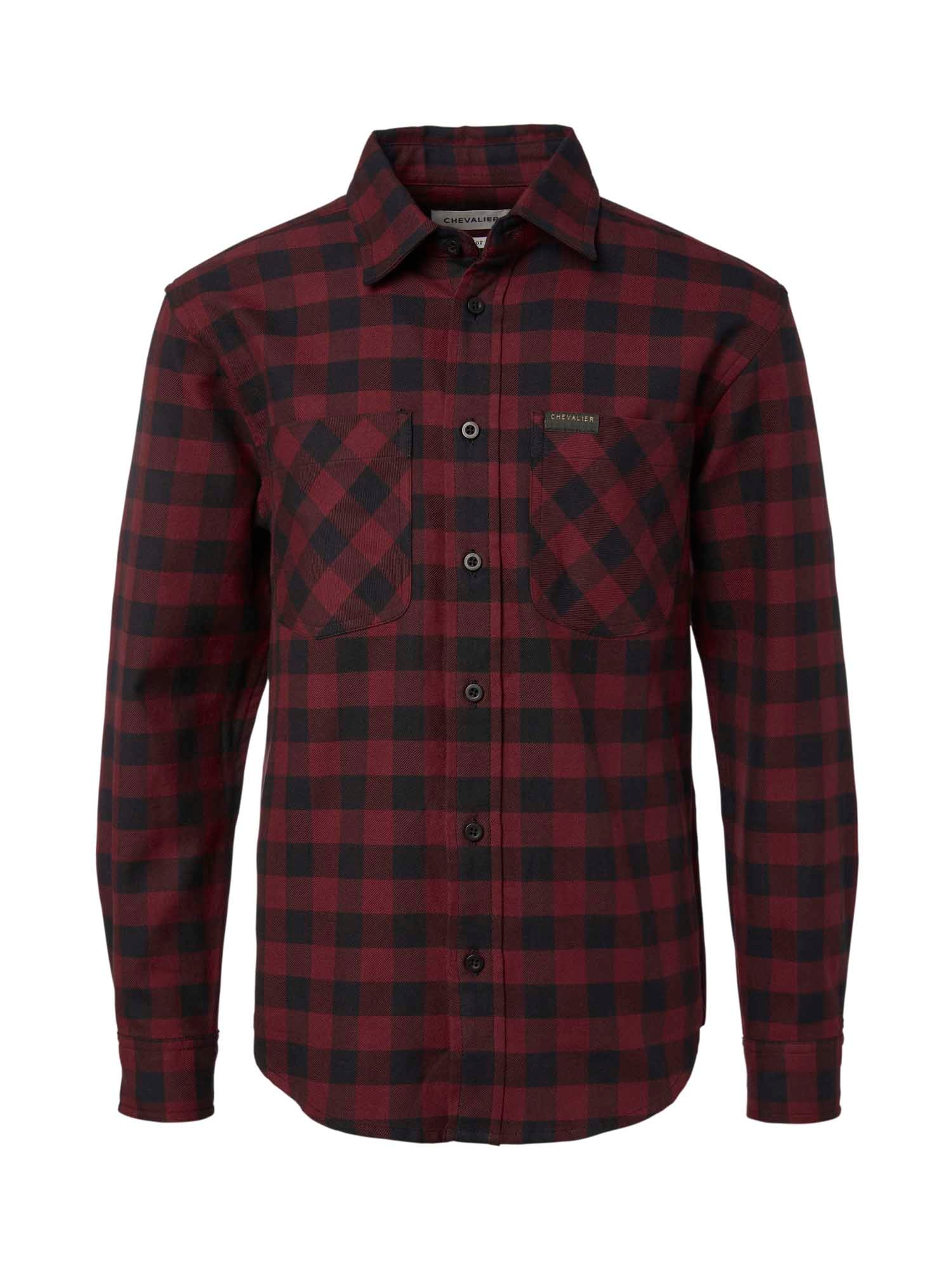 Ferret Flannel Shirt Junior - Berry Red Checked - 1