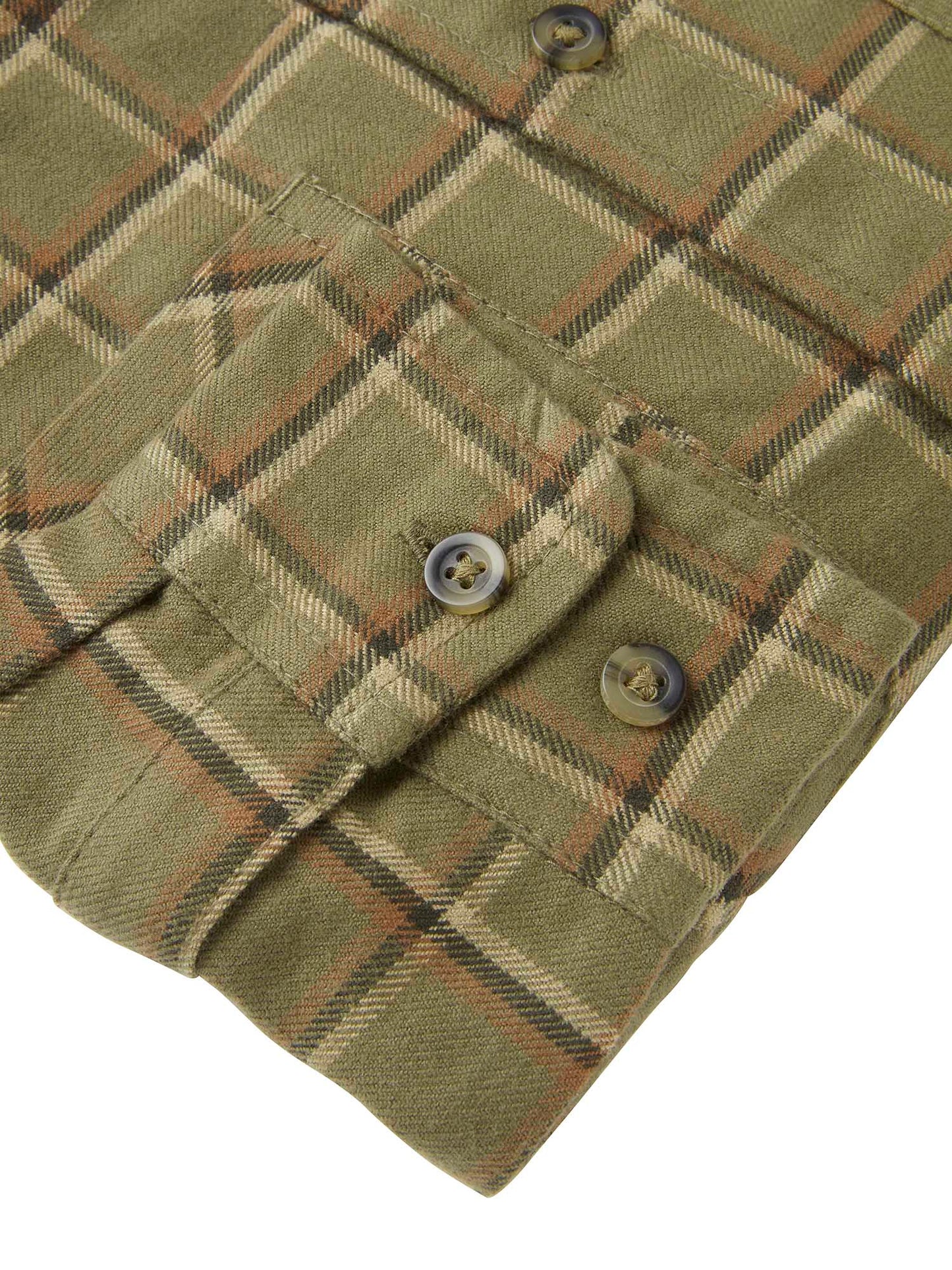 Ferret Flannel Shirt Junior Field - Green Checked - 4