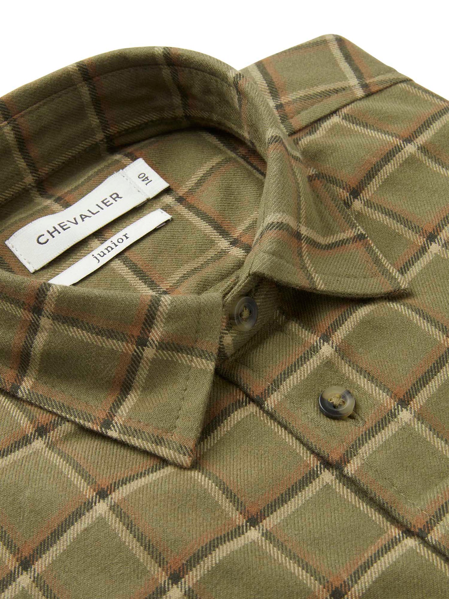 Ferret Flannel Shirt Junior - Field Green Checked - 3