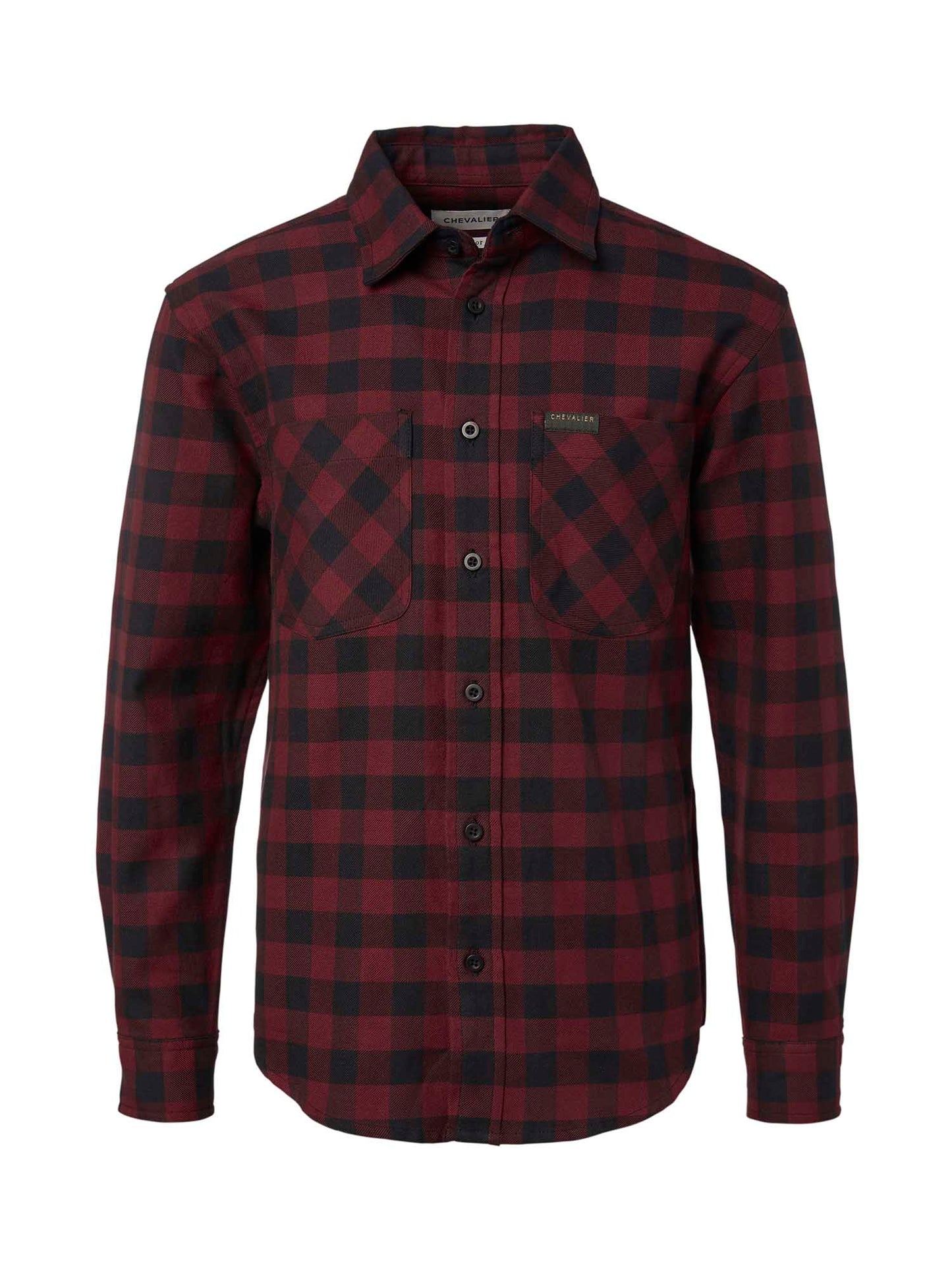 Ferret Flannel Shirt Junior - Berry Red Checked - 1