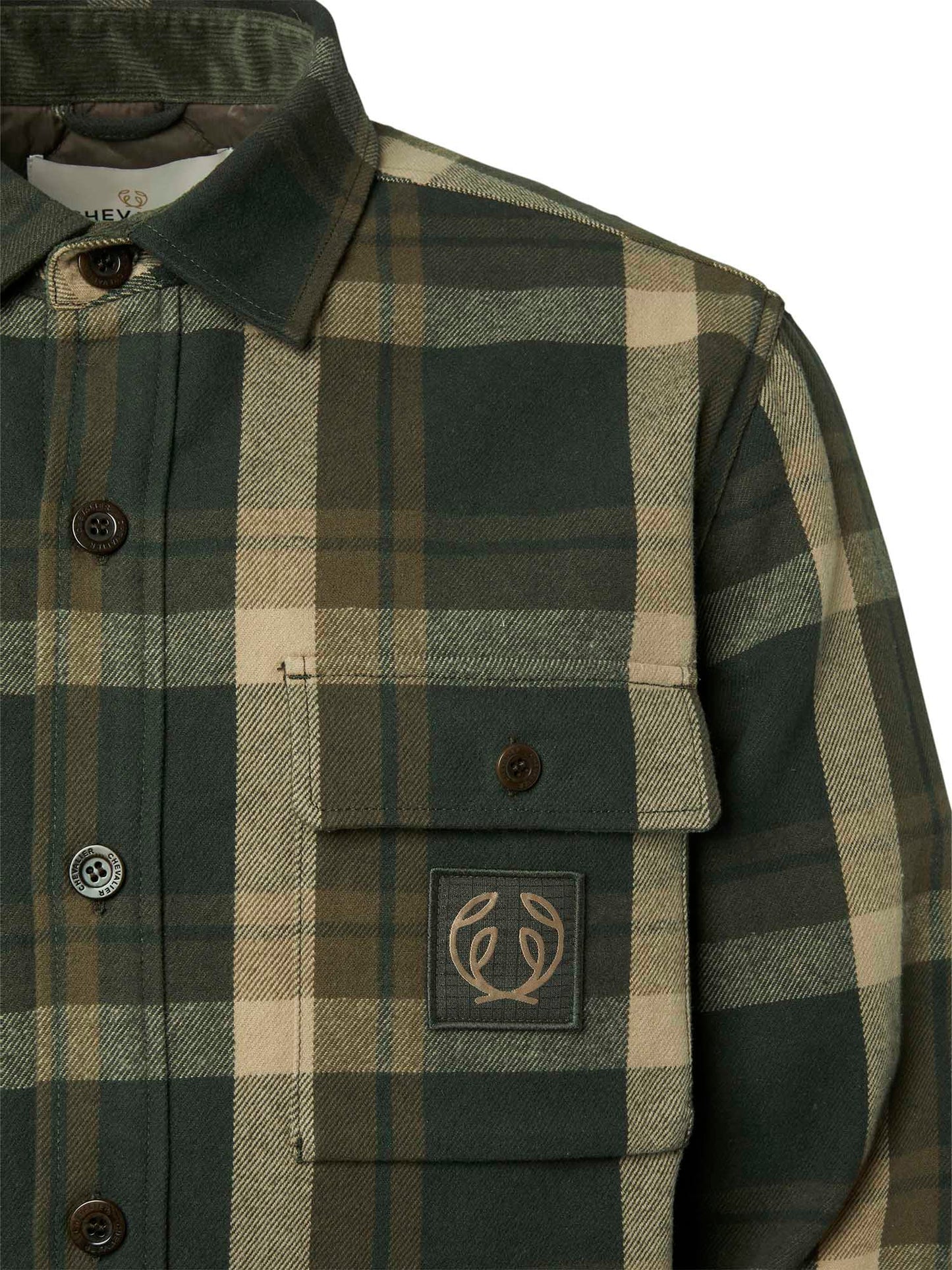 Axe Overshirt Men - Green Checked - 3