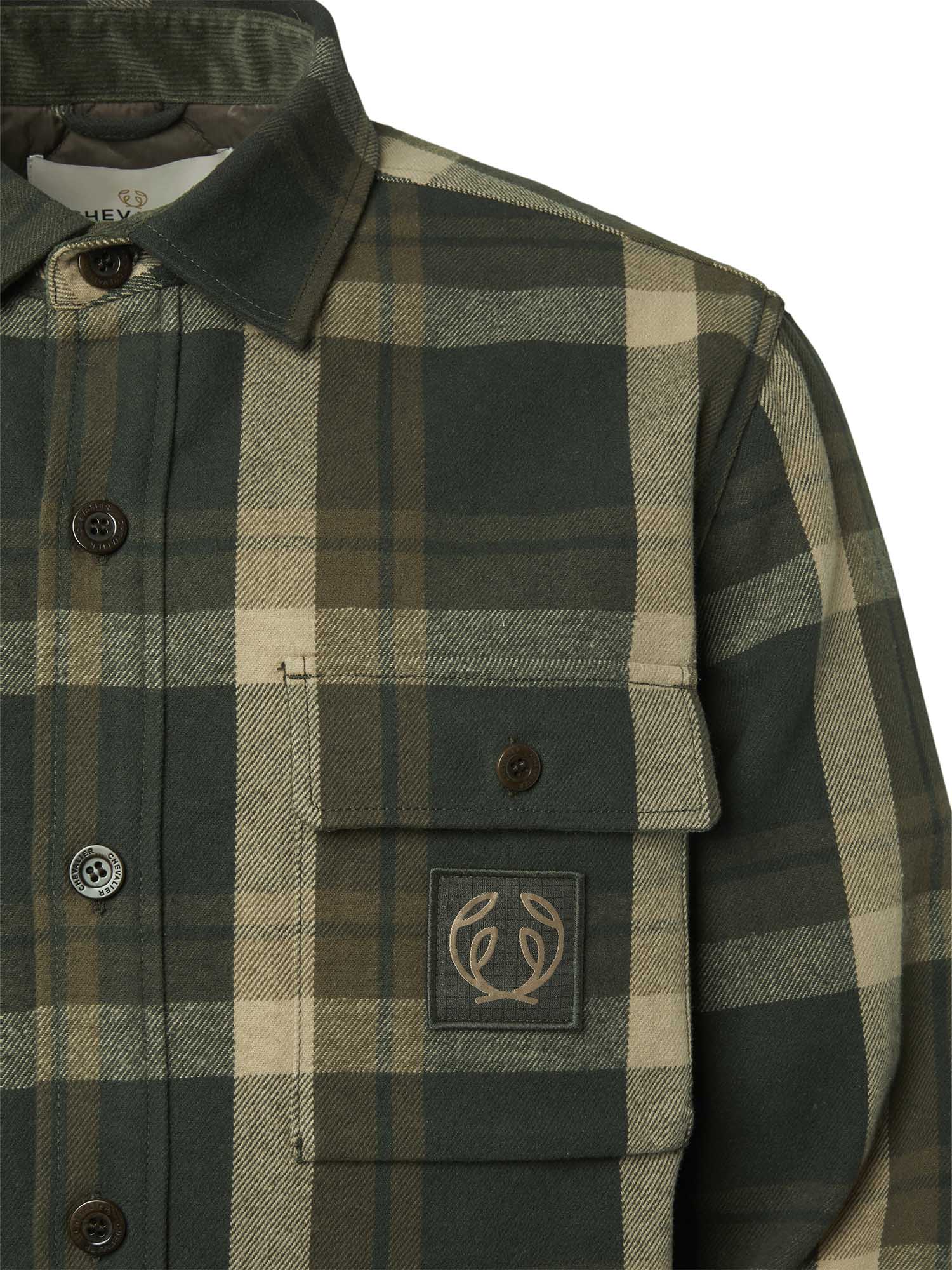 Axe Overshirt Men - Green Checked - 3