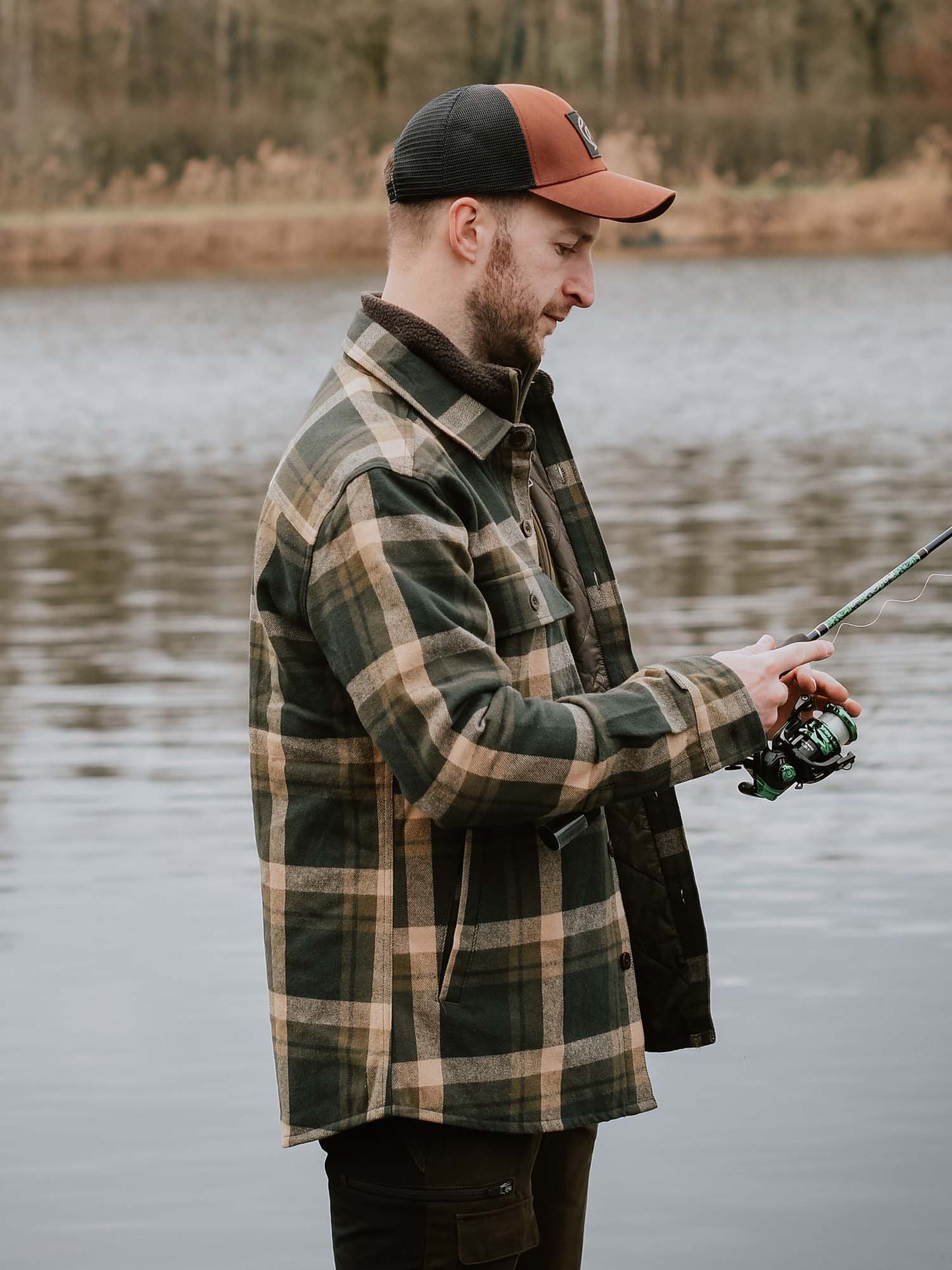 Axe Overshirt Men - Green Checked - 22