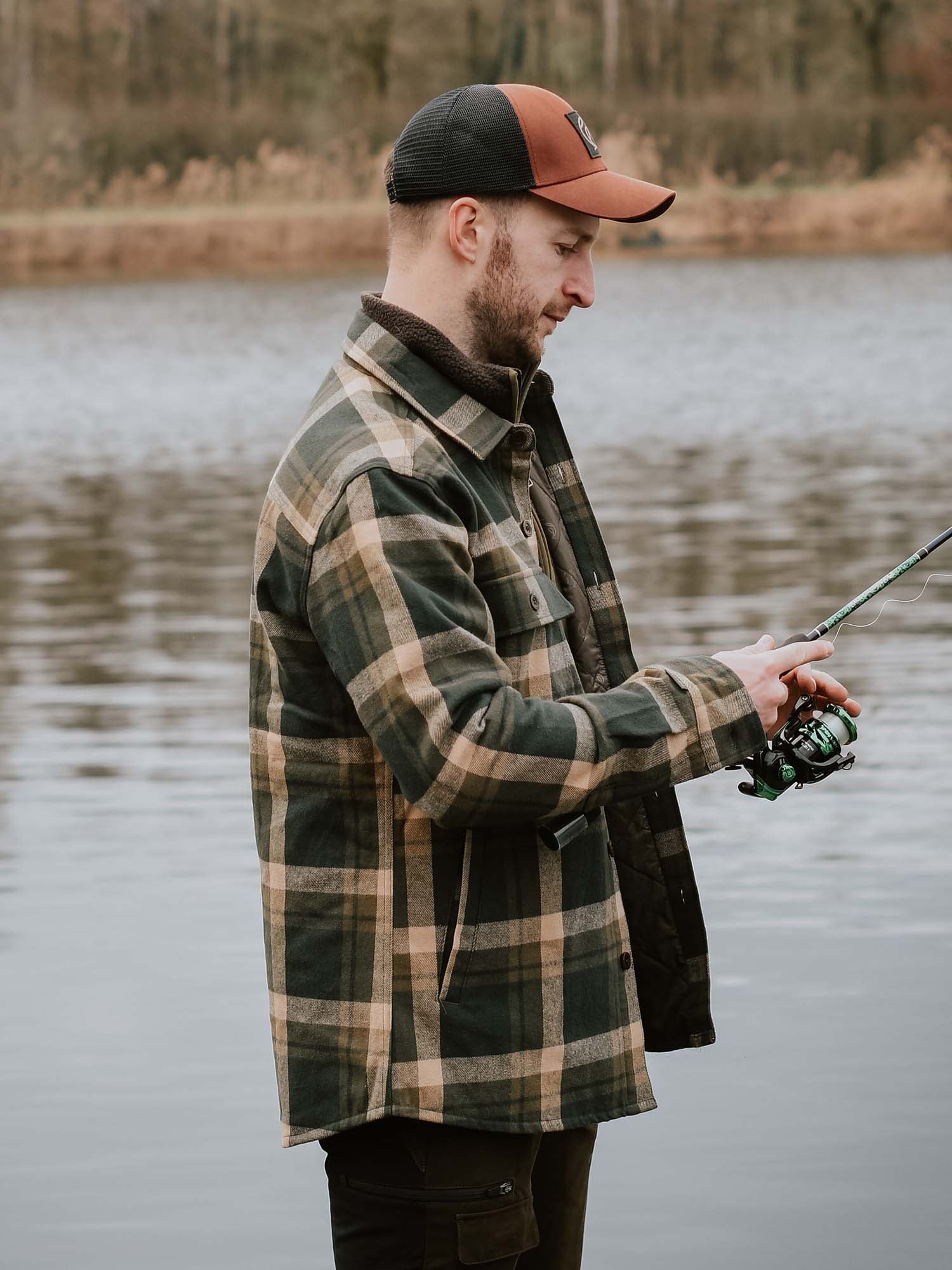 Axe Overshirt Men - Green Checked - 22