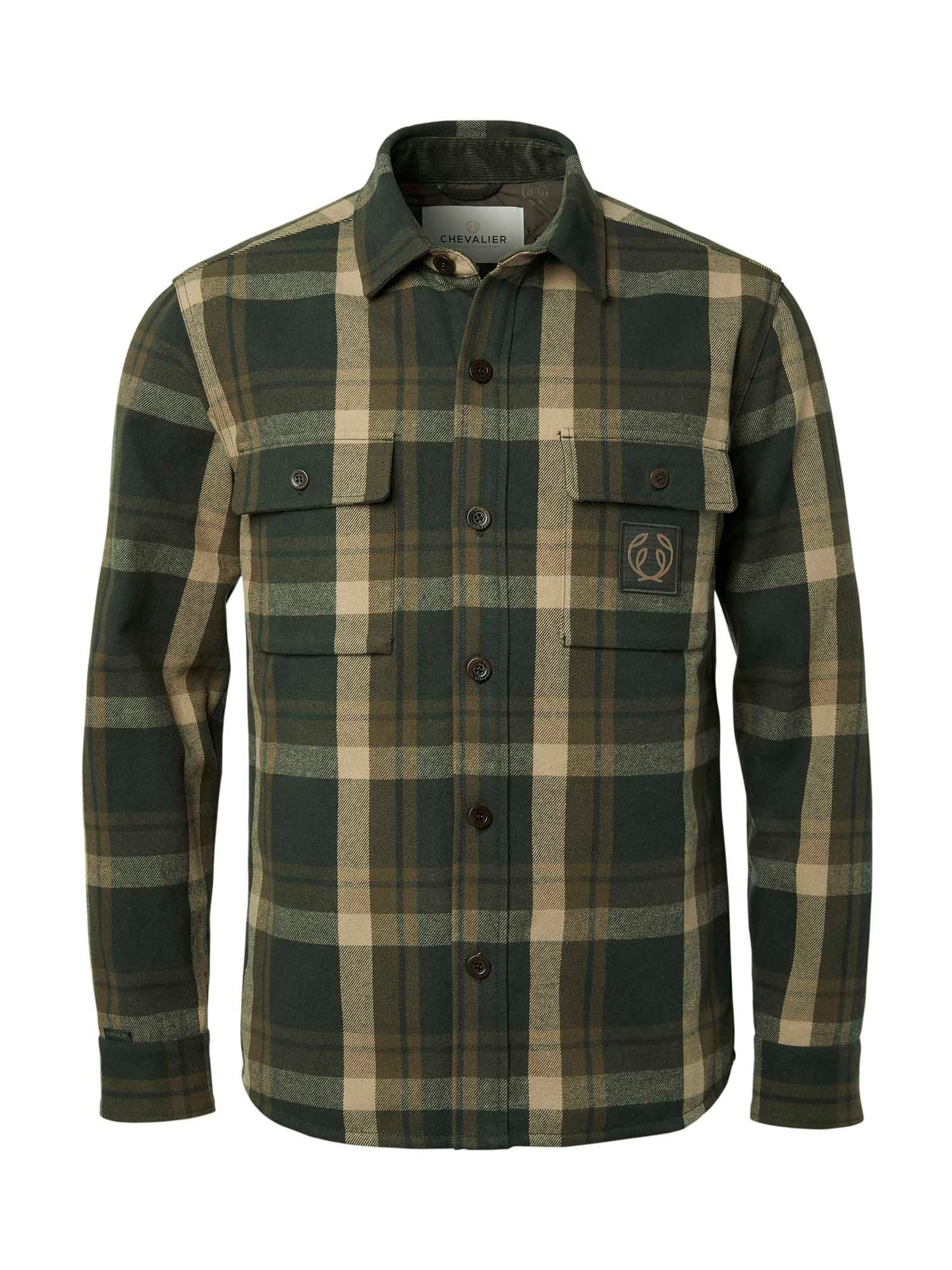 Axe Overshirt Men - Green Checked - 1