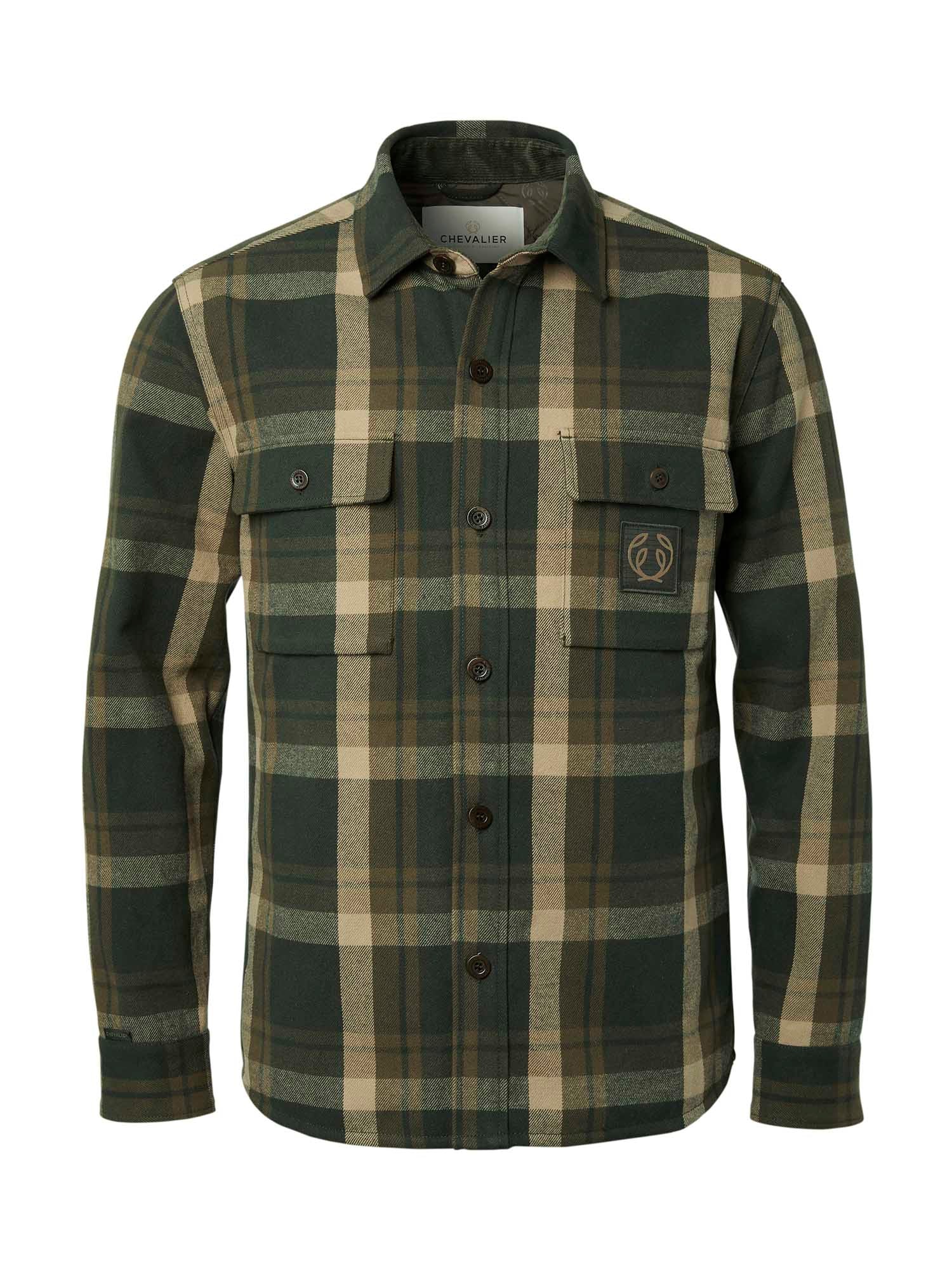 Axe Overshirt Men - Green Checked - 1