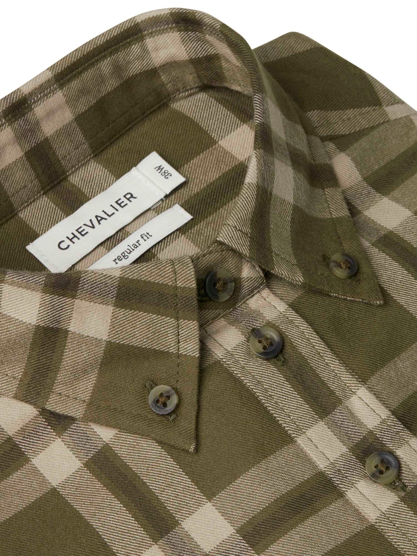 Teal Light Flannel Shirt Women - Olive Green Checked - 3