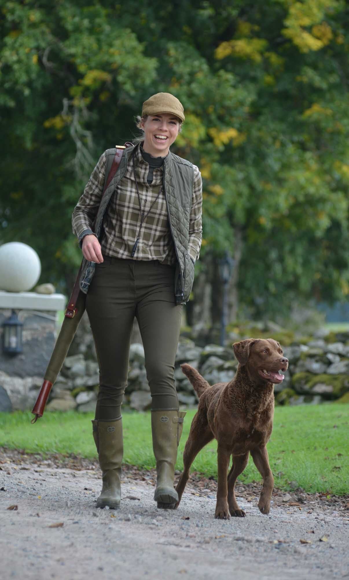 Teal Light Flannel Shirt Women - Olive Green Checked - 20