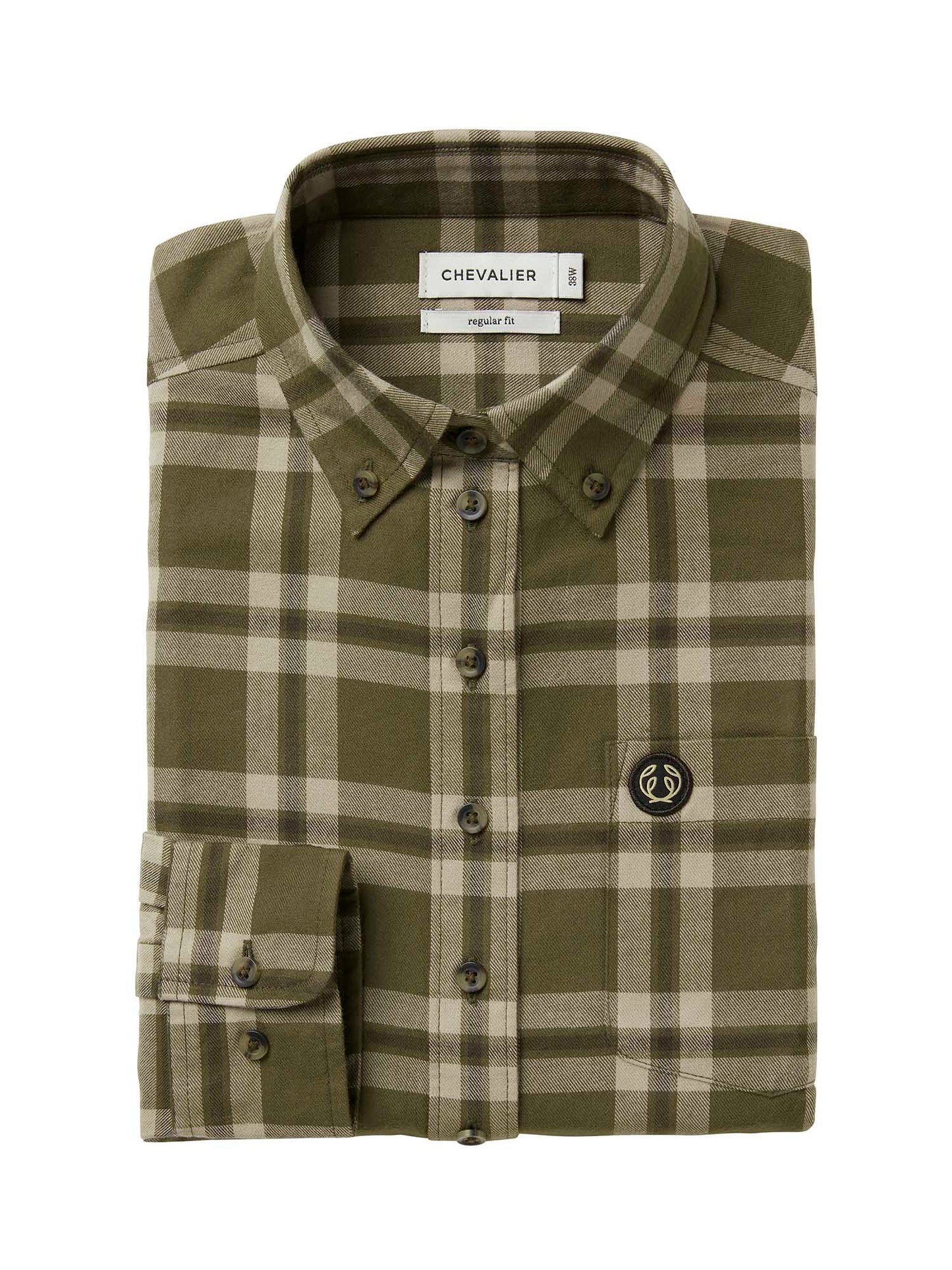 Teal Light Flannel Shirt Women - Olive Green Checked - 2