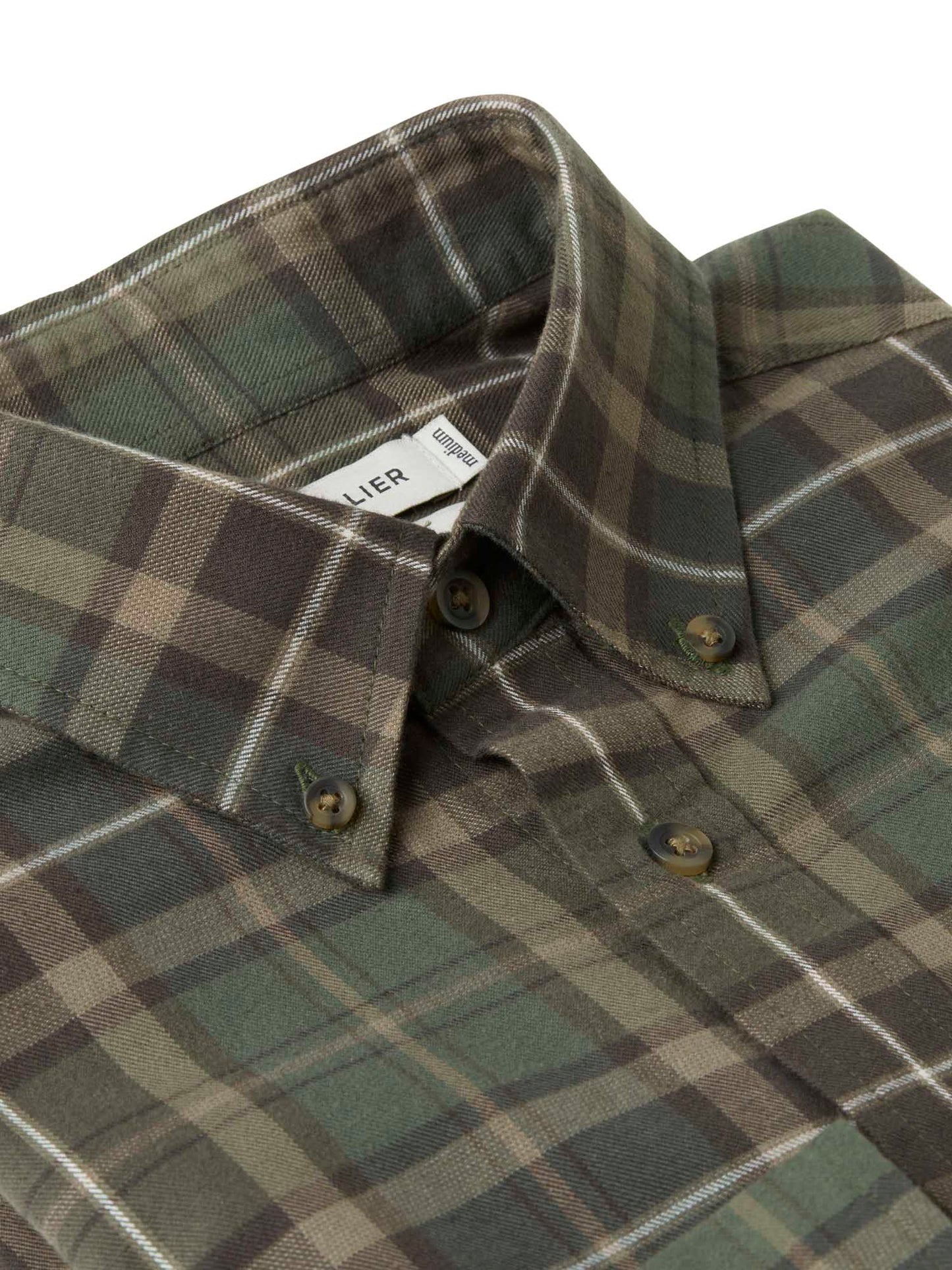 Teal Light Flannel Shirt Men - Hemlock Green Checked - 3