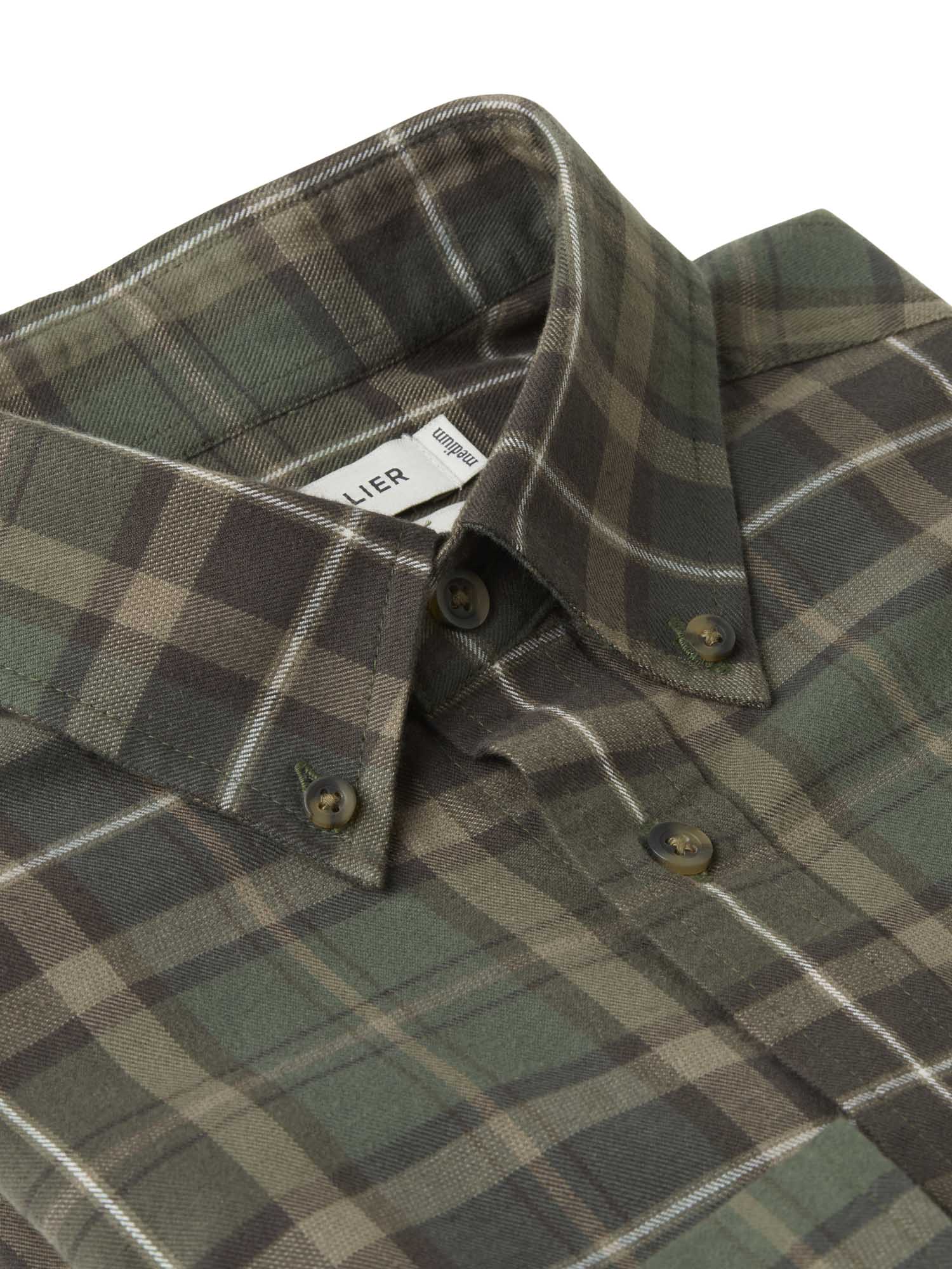 Teal Light Flannel Shirt Men - Hemlock Green Checked - 3