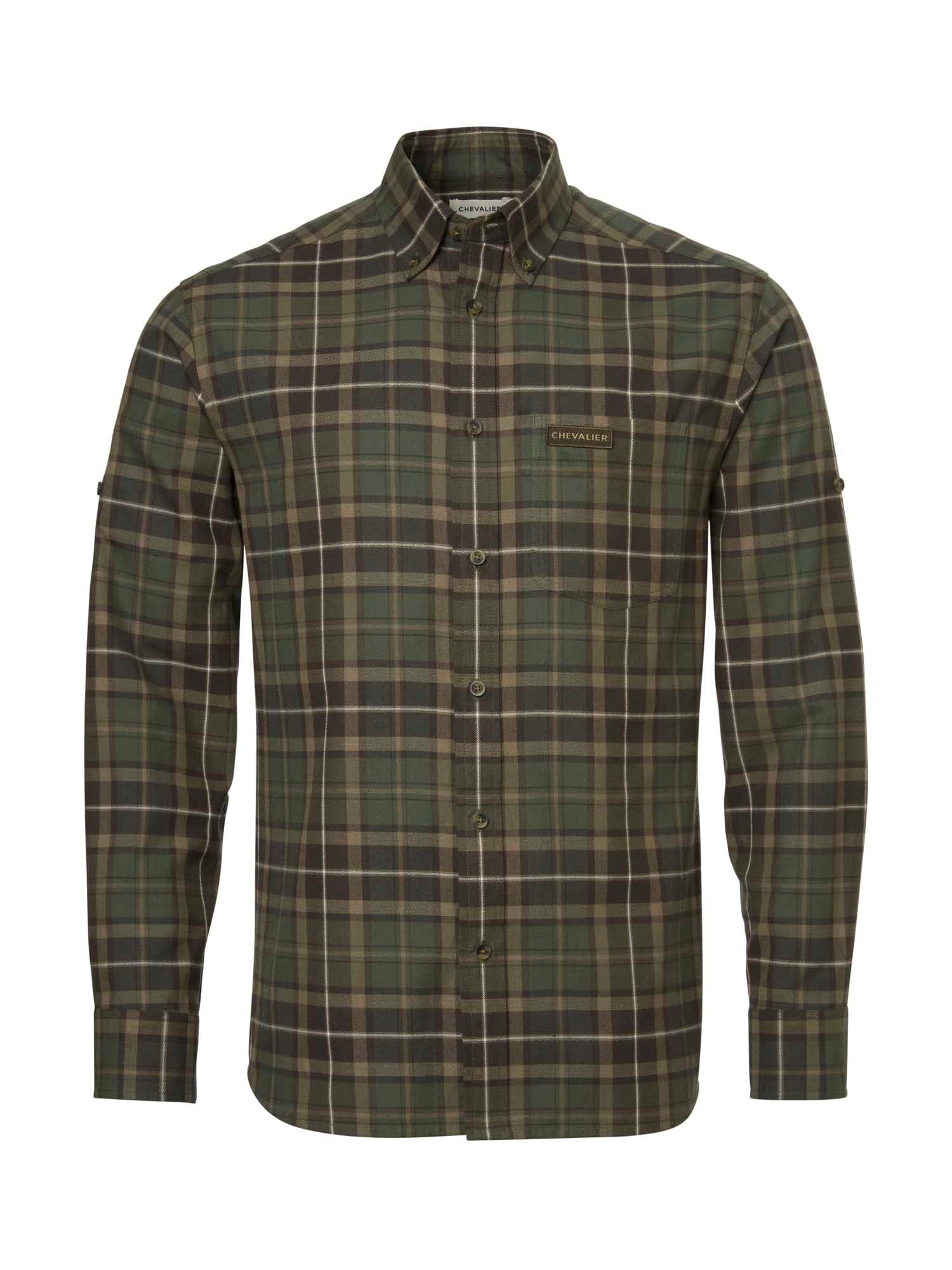 Teal Light Flannel Shirt Men - Hemlock Green Checked - 1