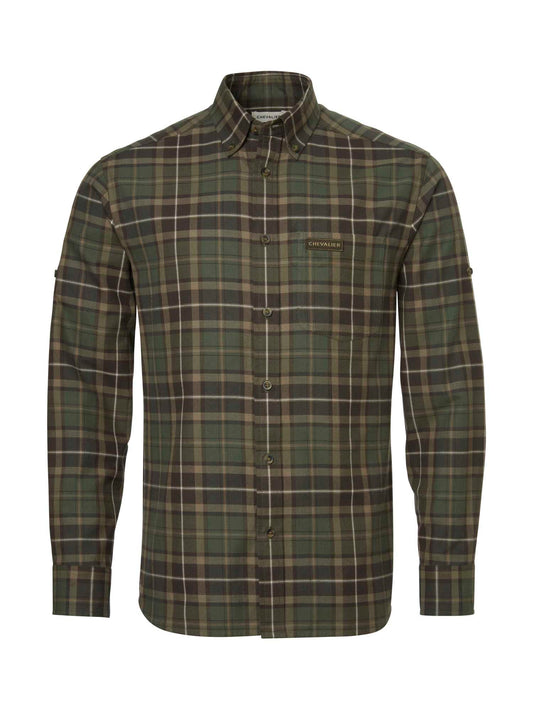 Teal Light Flannel Shirt Men - Hemlock Green Checked - 1