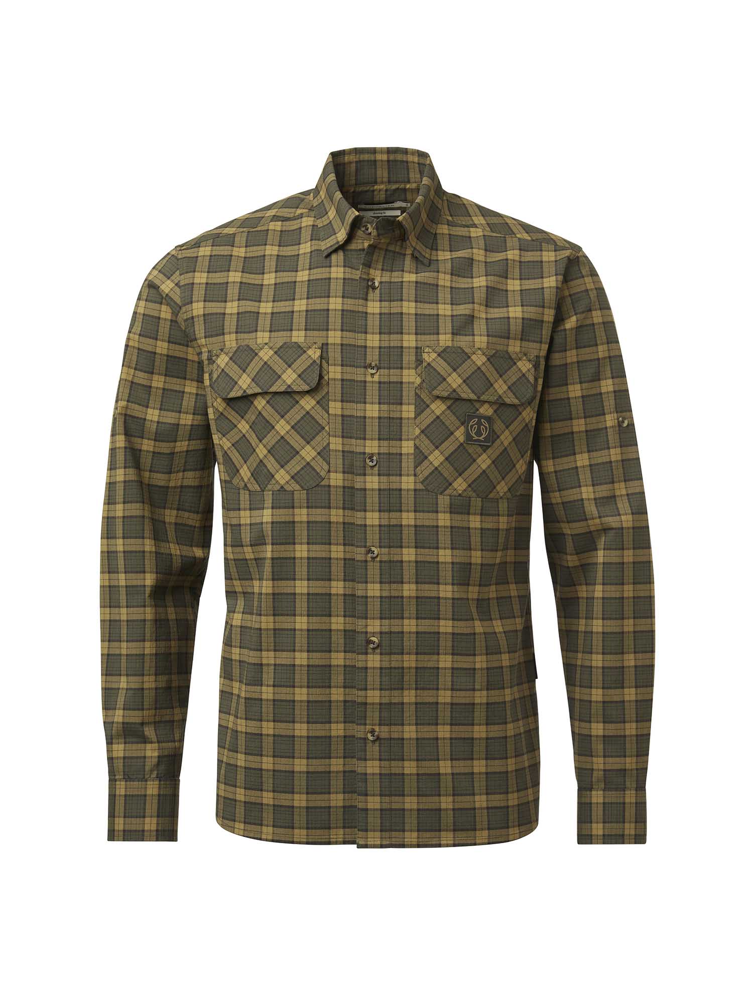 Creek Shooting Fit Coolmax Shirt Men - Moss Checked - 1