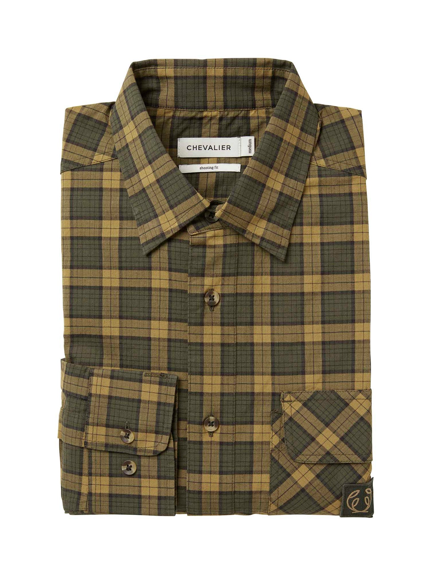 Creek Shooting Fit Coolmax Shirt Men - Moss Checked - 2
