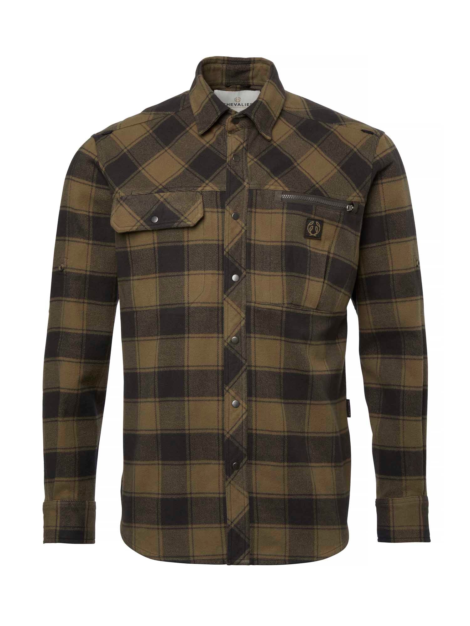 Raptor Heavy Flannel Shirt Men - Kodiak Brown Checked - 1