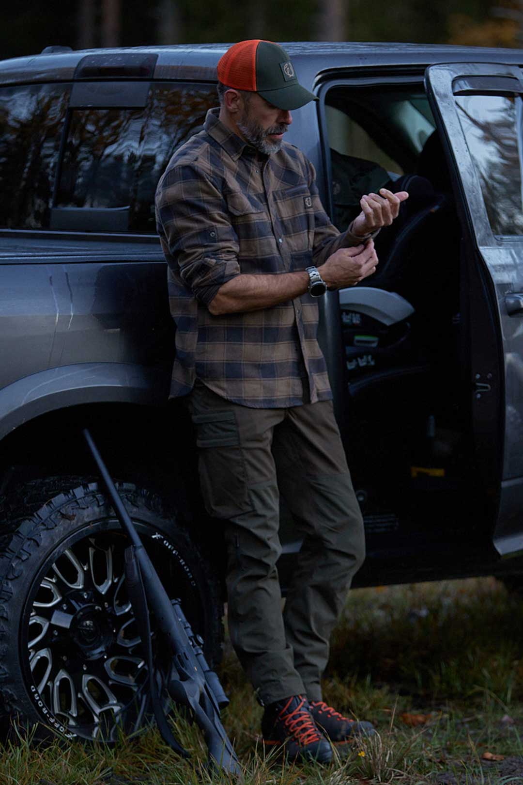 Raptor Heavy Flannel Shirt Men - Kodiak Brown Checked - 20