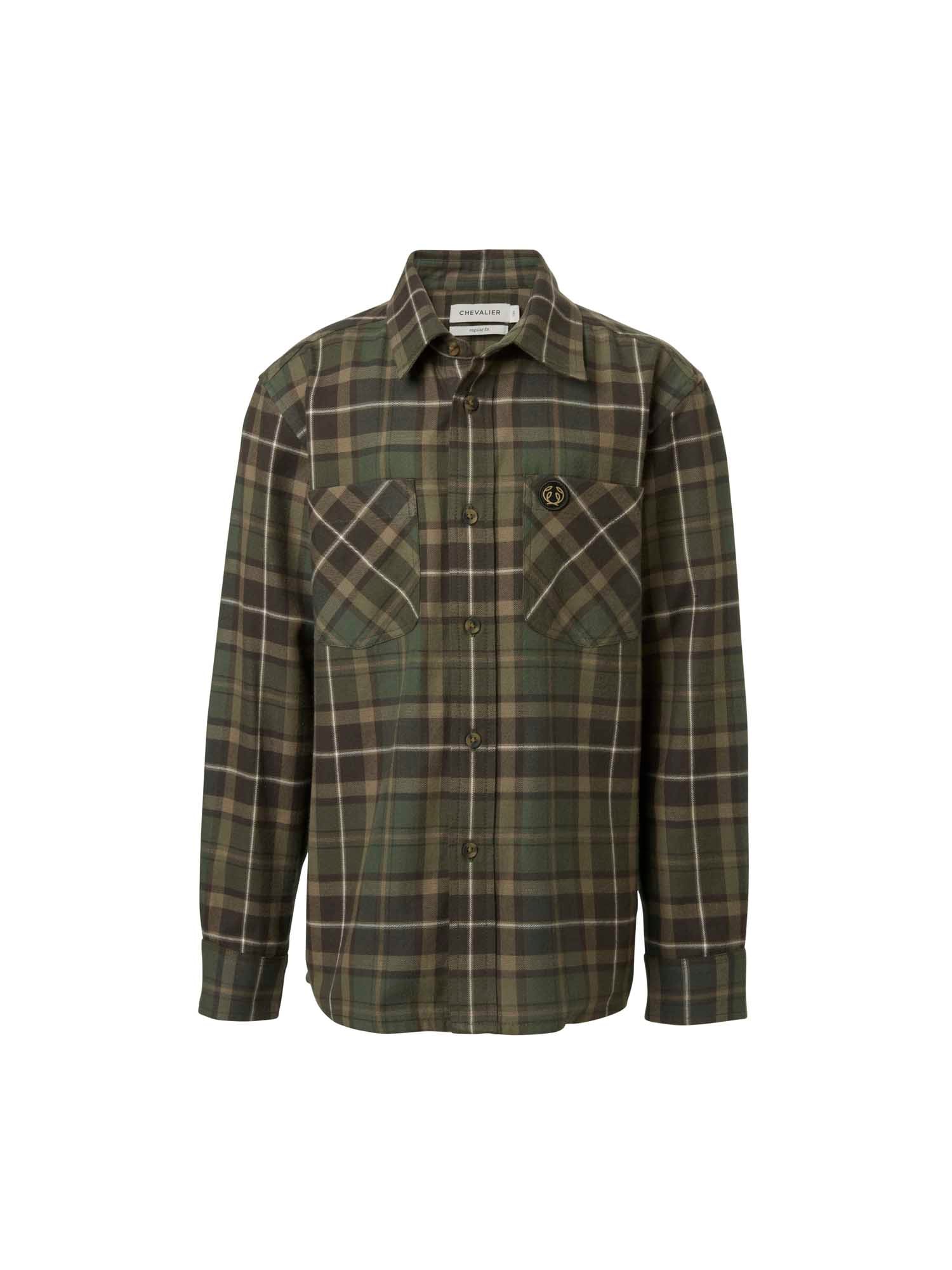 Teal Light Flannel Shirt Junior Hemlock - Green Checked - 1
