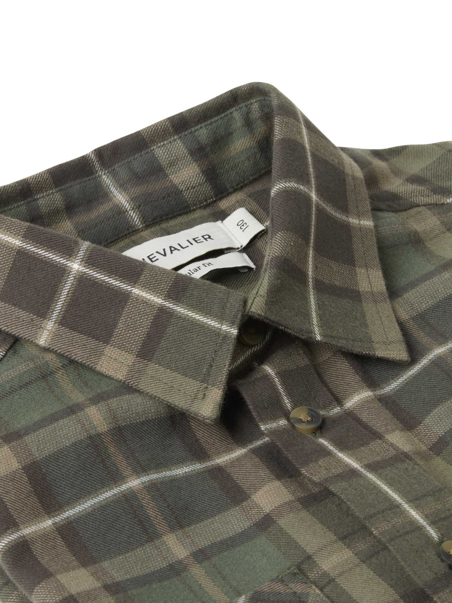 Teal Light Flannel Shirt Junior Hemlock - Green Checked - 3