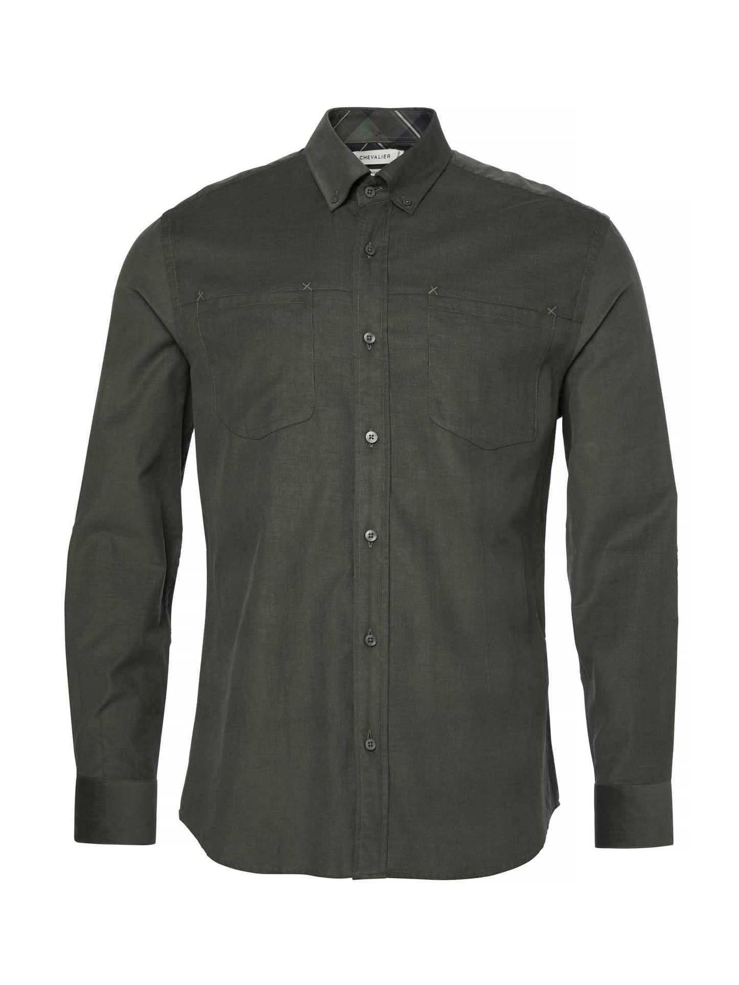 Walton Light Cord Shirt Men - Midnight Pine - 1