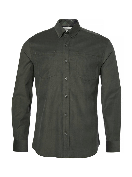 Walton Light Cord Shirt Men - Midnight Pine - 1