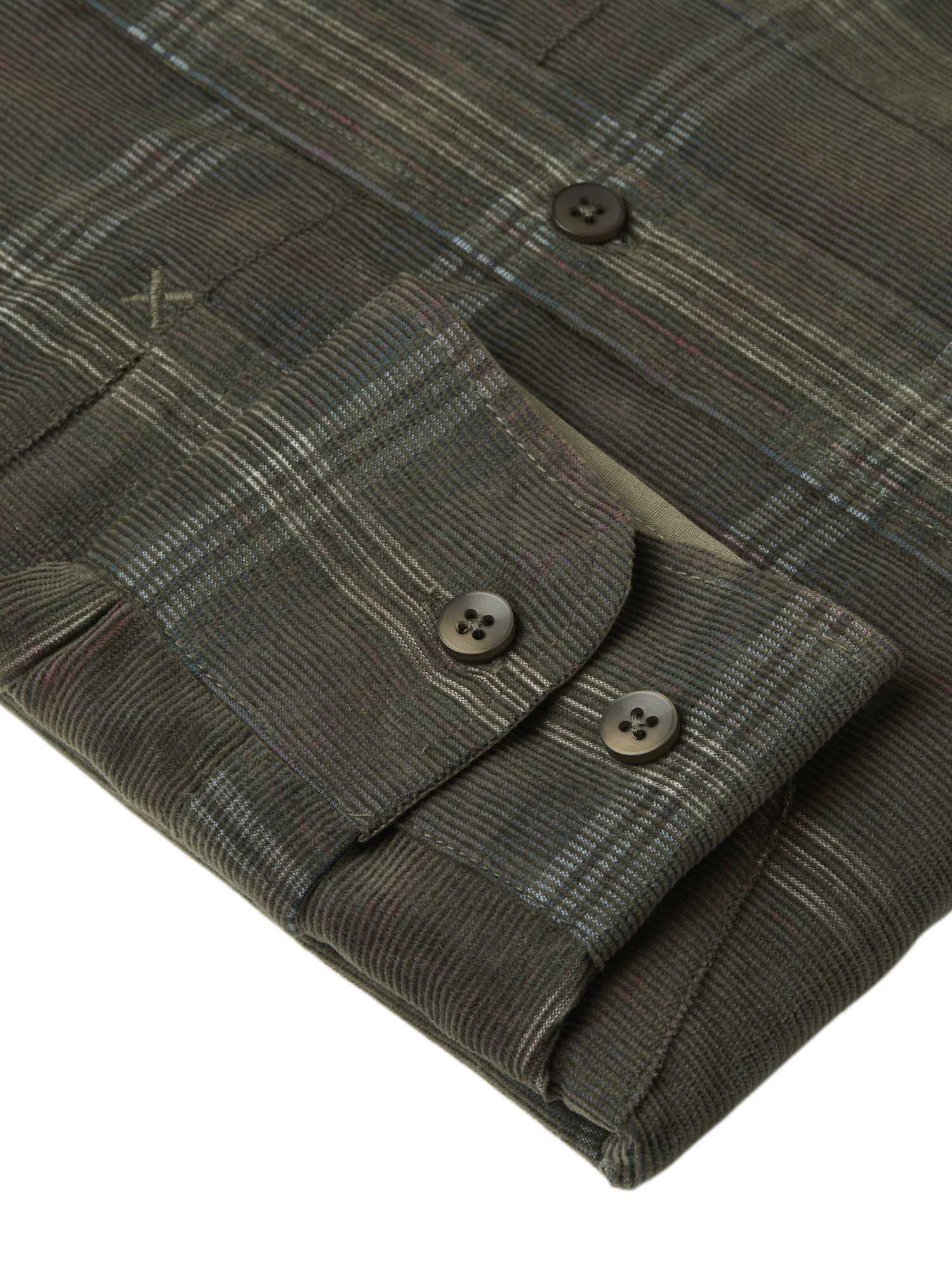 Walton Light Cord Shirt Men - Hunter Green Checked - 4