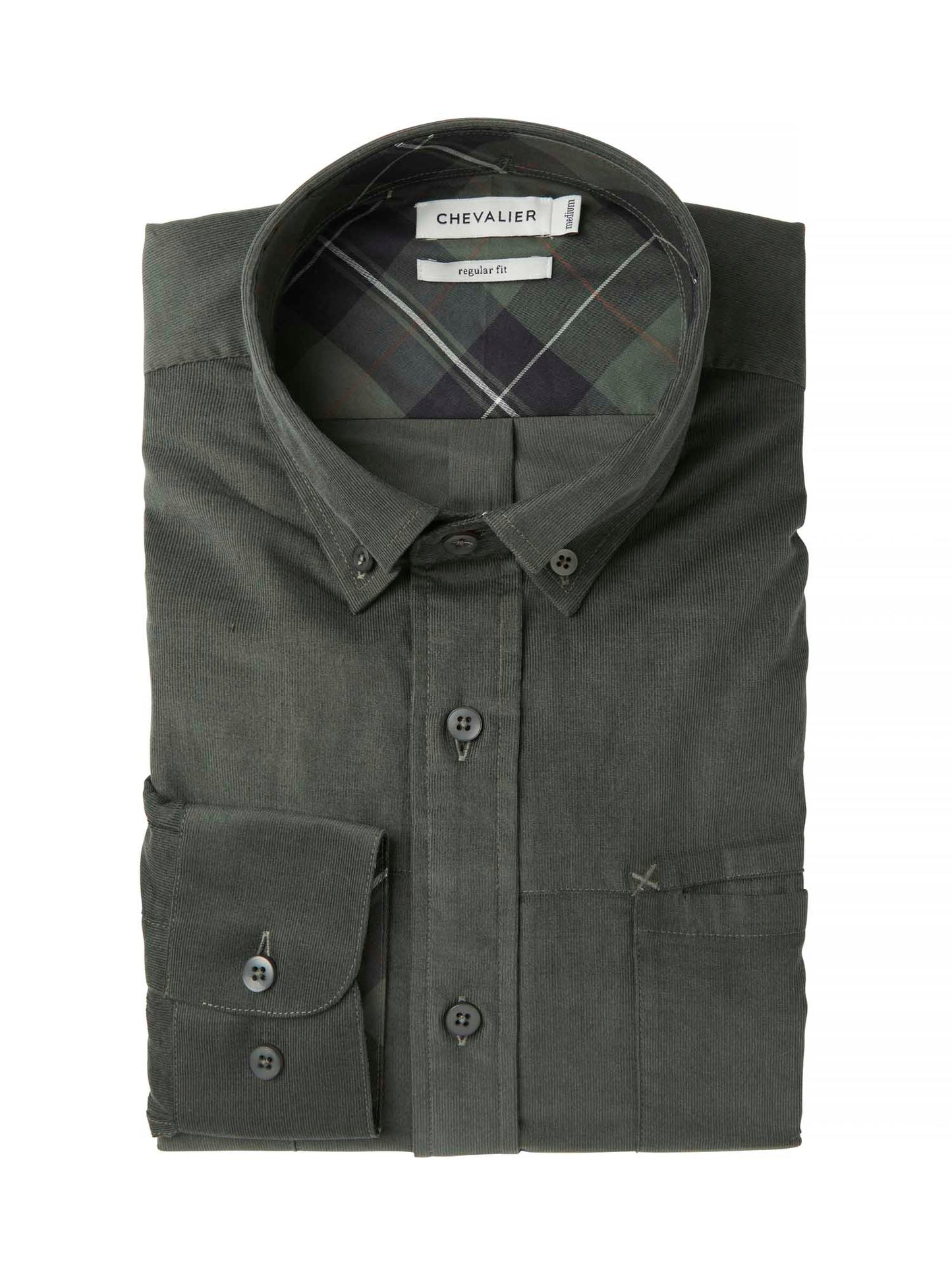 Walton Light Cord Shirt Men - Midnight Pine - 2