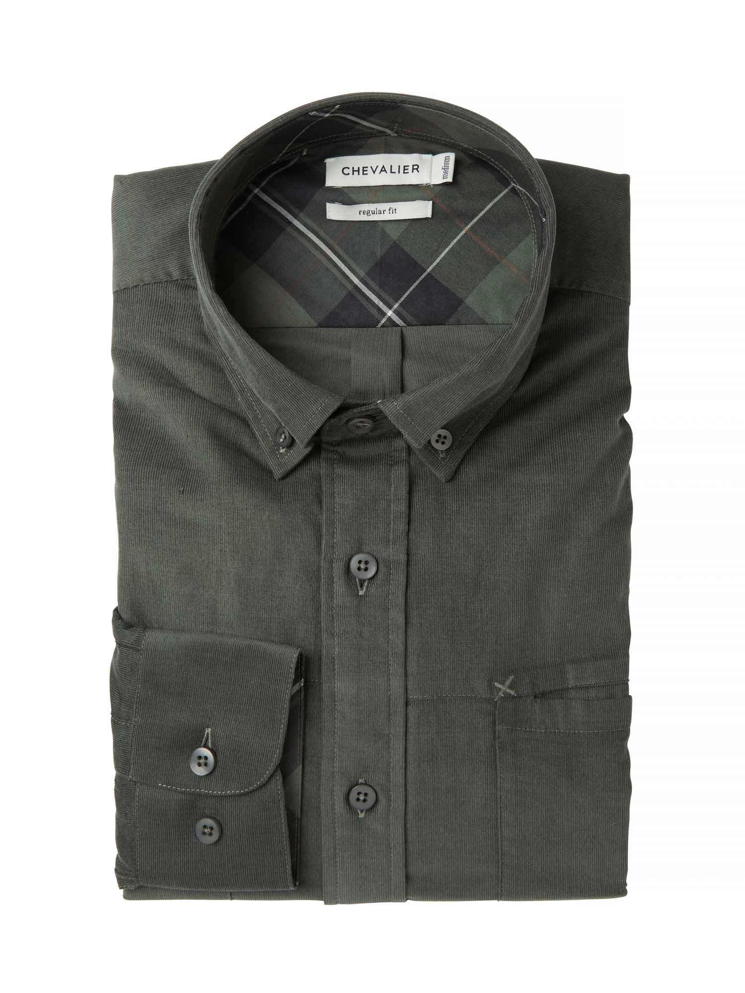 Walton Light Cord Shirt Men - Midnight Pine - 2
