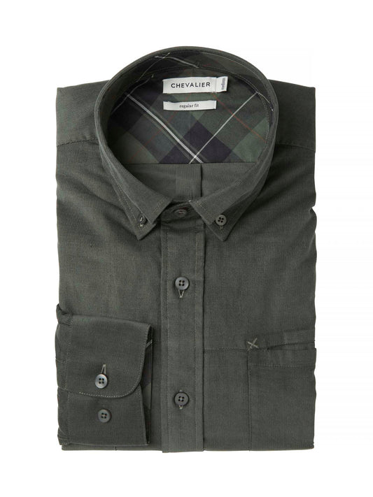 Walton Light Cord Shirt Men - Midnight Pine - 2