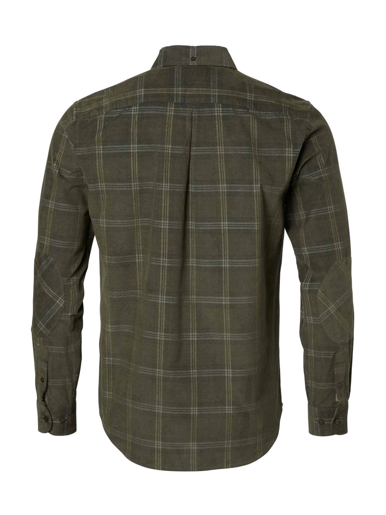 Walton Light Cord Shirt Men - Hunter Green Checked - 2