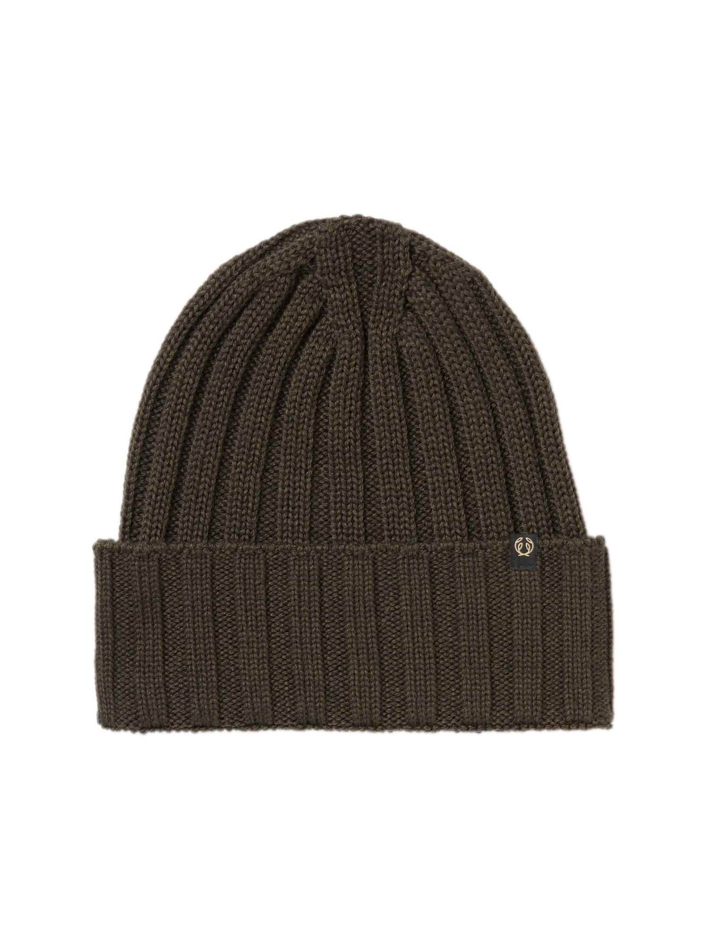 Point Wool Beanie - Dark Brown - 1