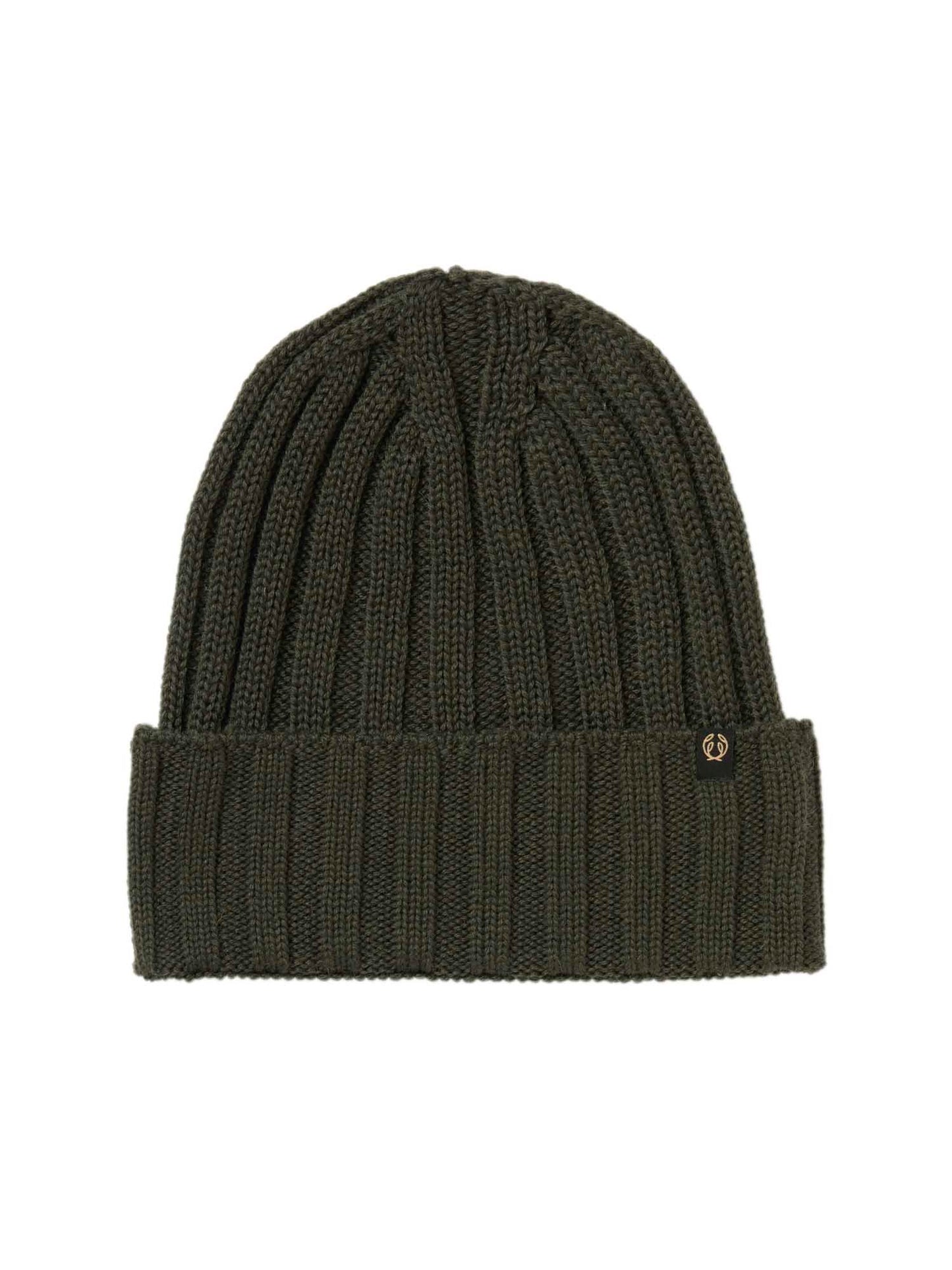 Point Wool Beanie - Dark Green - 1