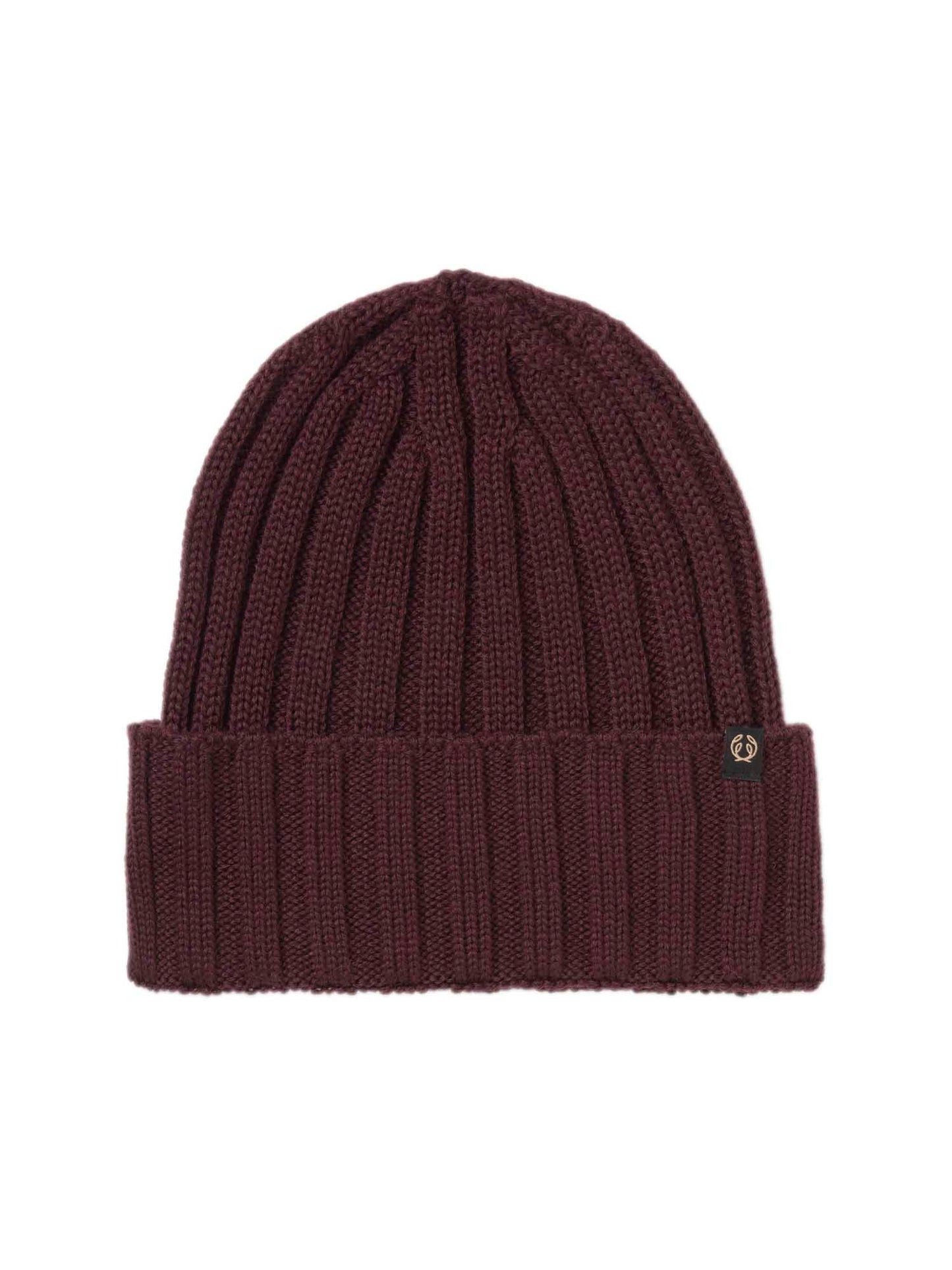 Point Wool Beanie - Wine Red - 1