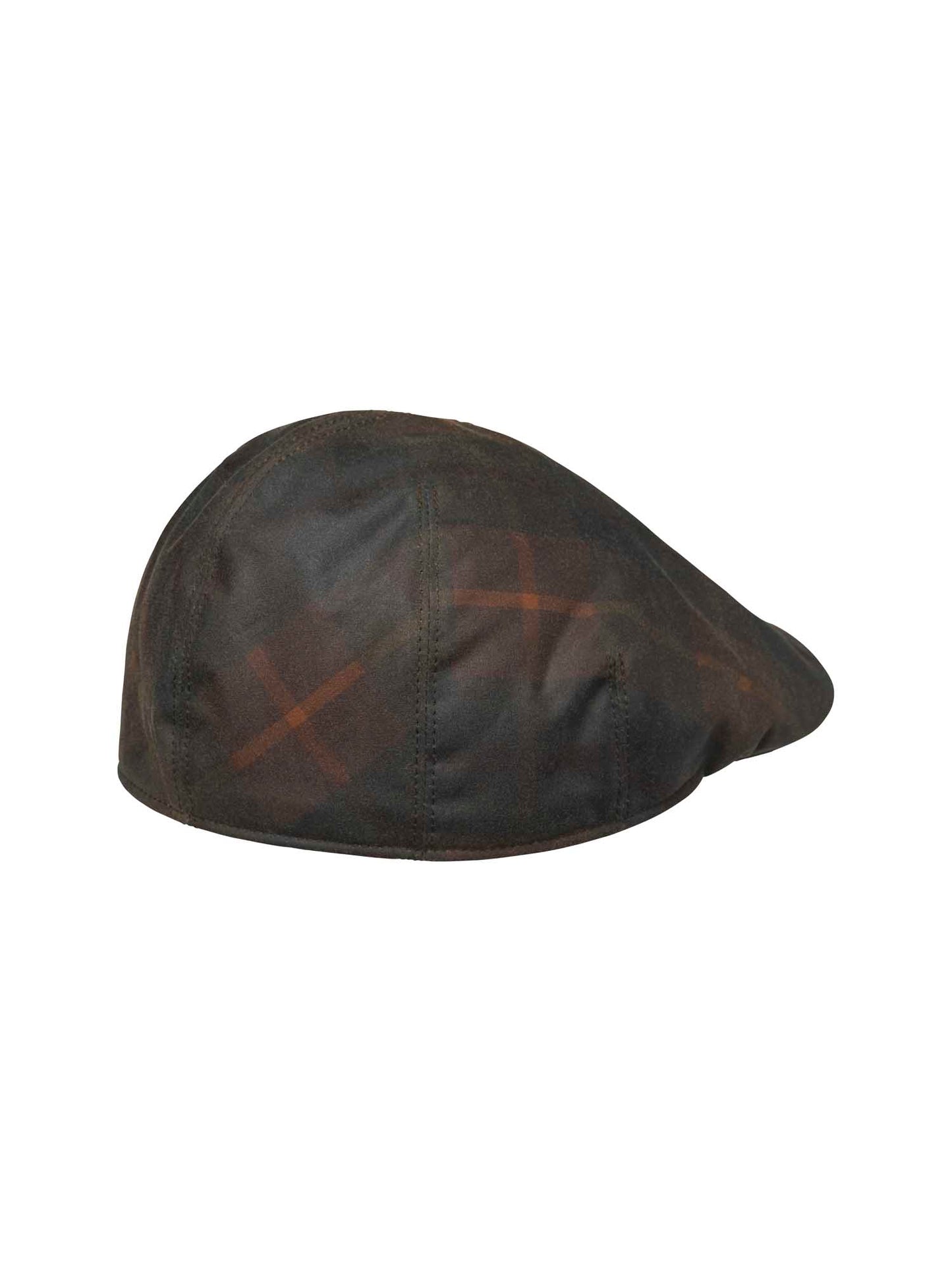 Torre Waxed Cotton Sixpence Cap - Hunter Brown Checked - 2