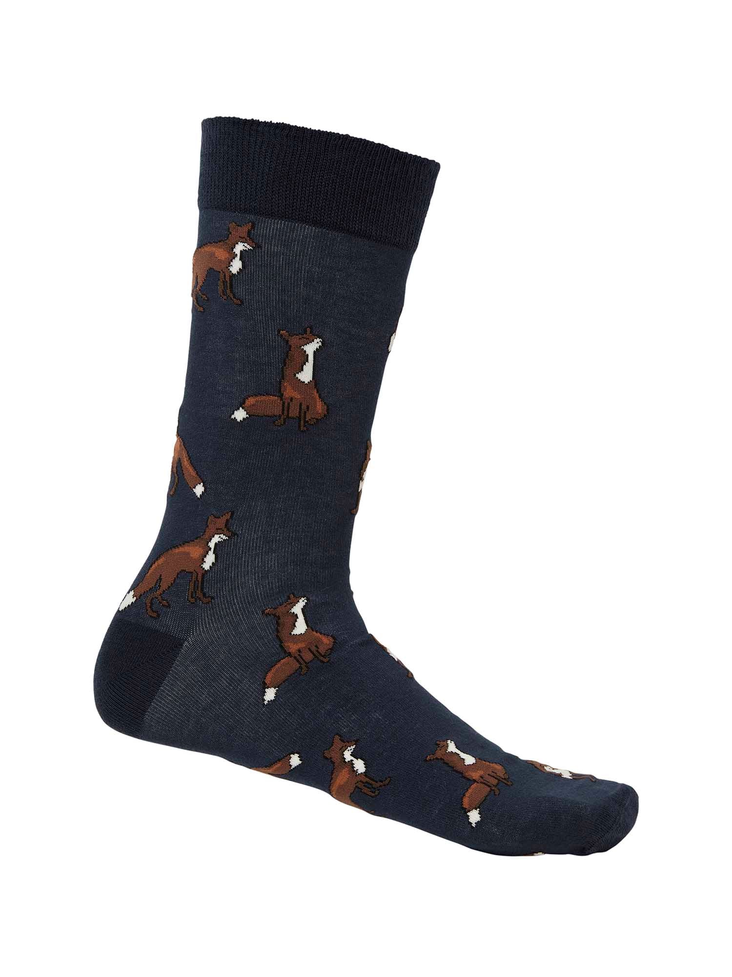 Pomeroy Socks - Dark Navy Foxes - 2