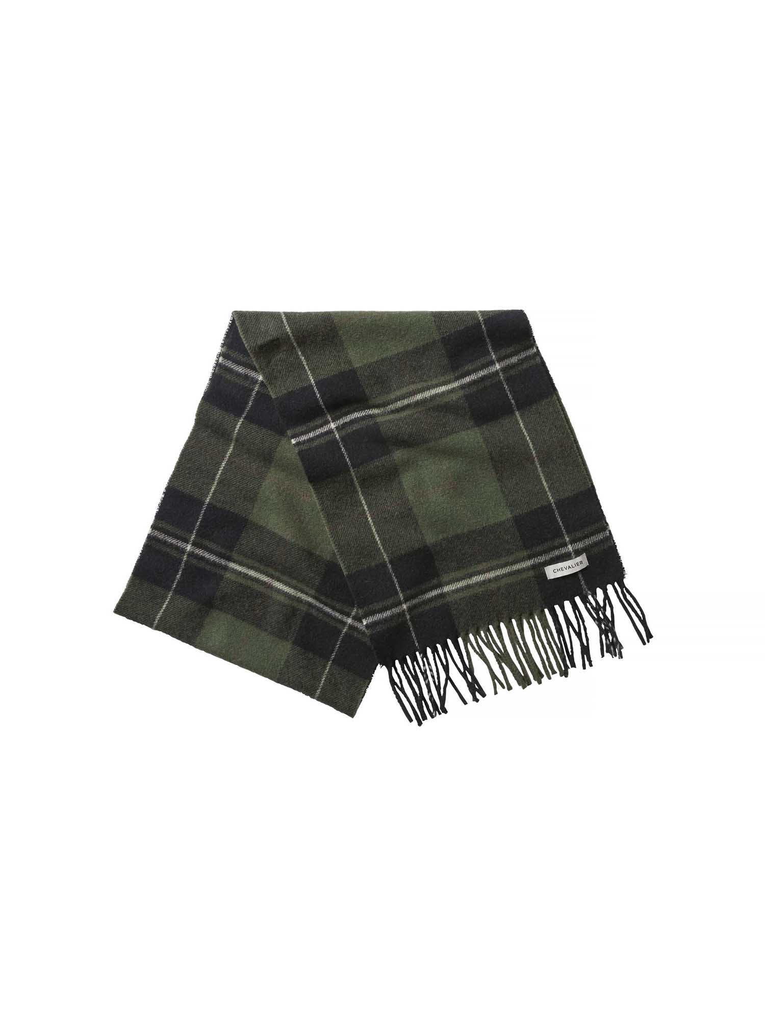 Pendley Wool Scarf Chevalier Check - Dark - 1